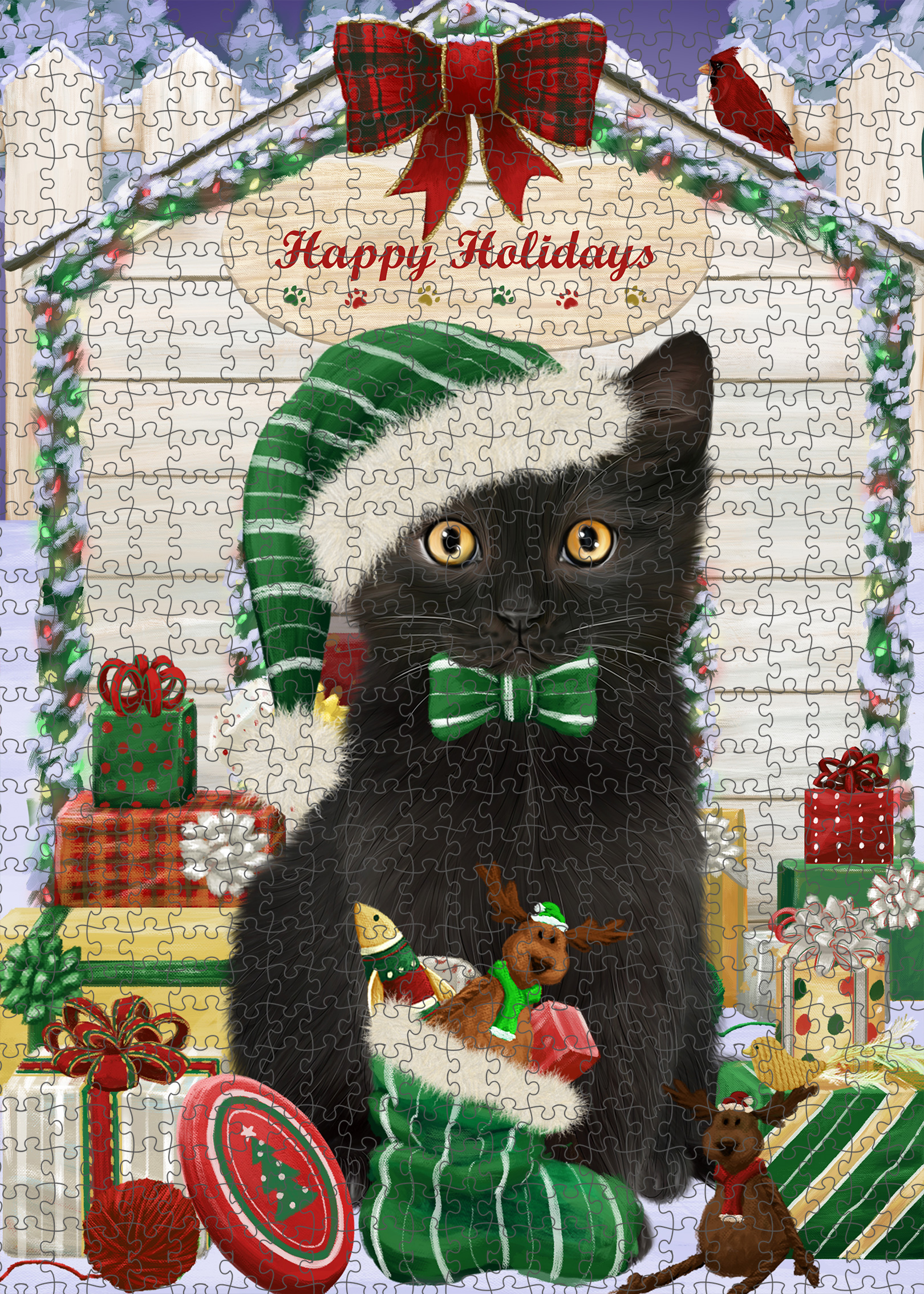Black Cat Jigsaw Puzzle for Adults Interlocking Games Christmas Gift NWT - Picture 36 of 51