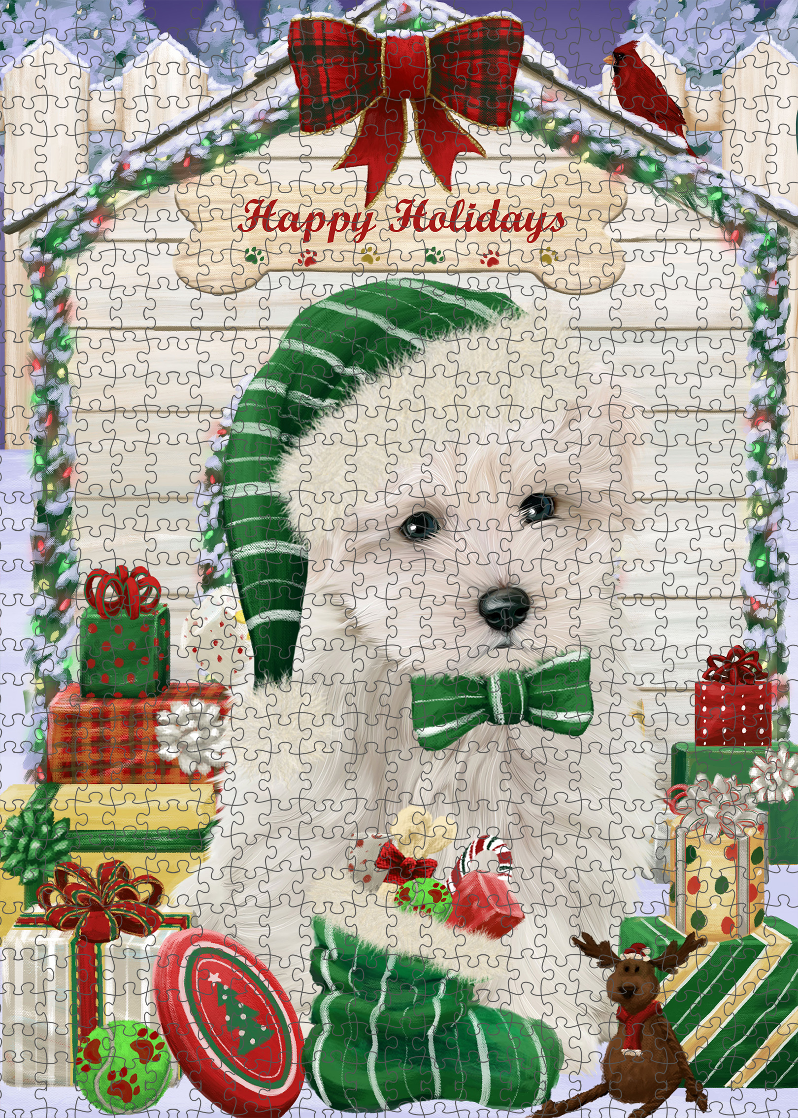 Maltese Jigsaw Puzzle for Adults Interlocking Games Christmas Dog Gift NWT - Picture 34 of 50
