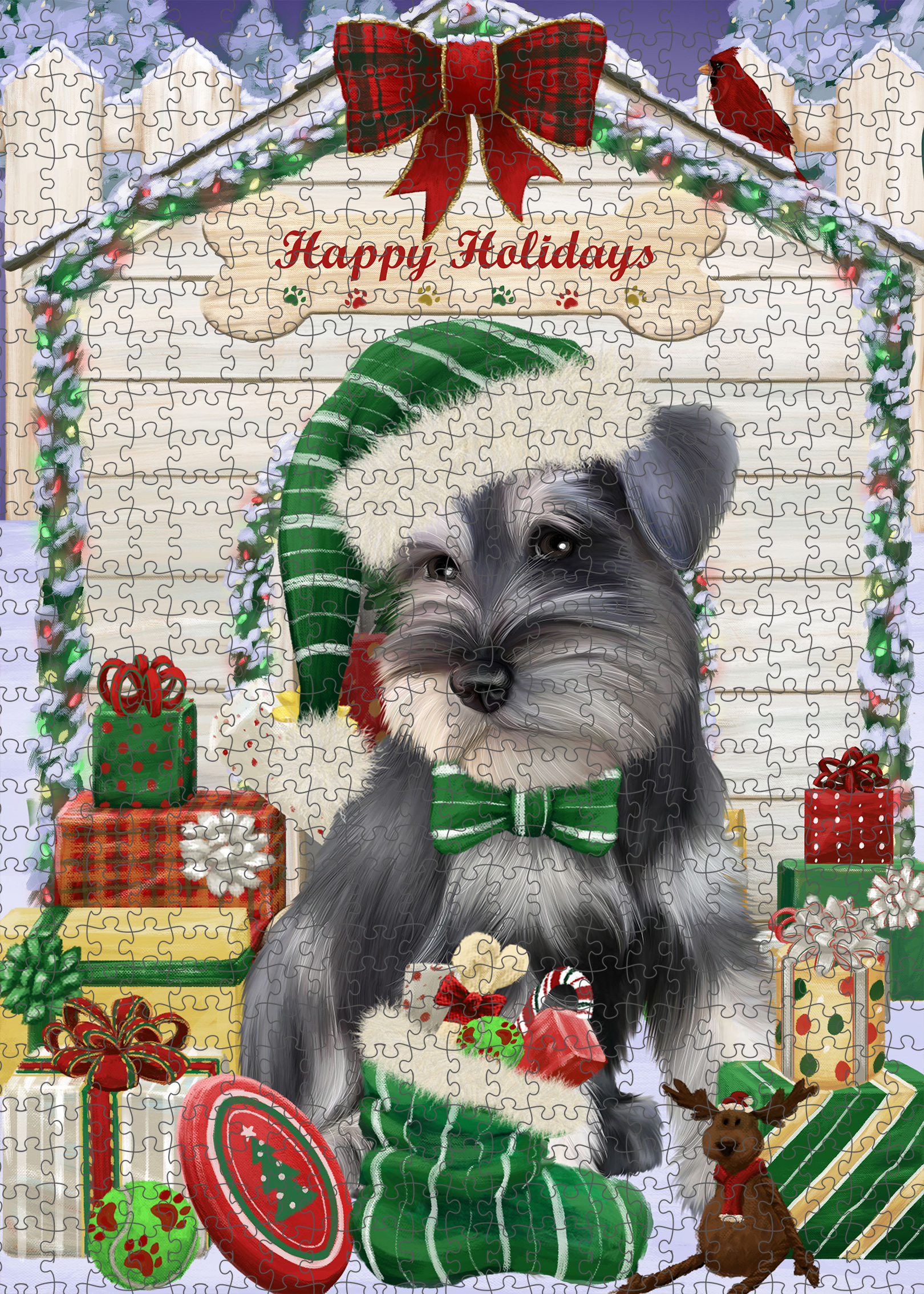 Schnauzer Jigsaw Puzzle for Adults Interlocking Games Christmas Dog Gift NWT - Picture 37 of 53
