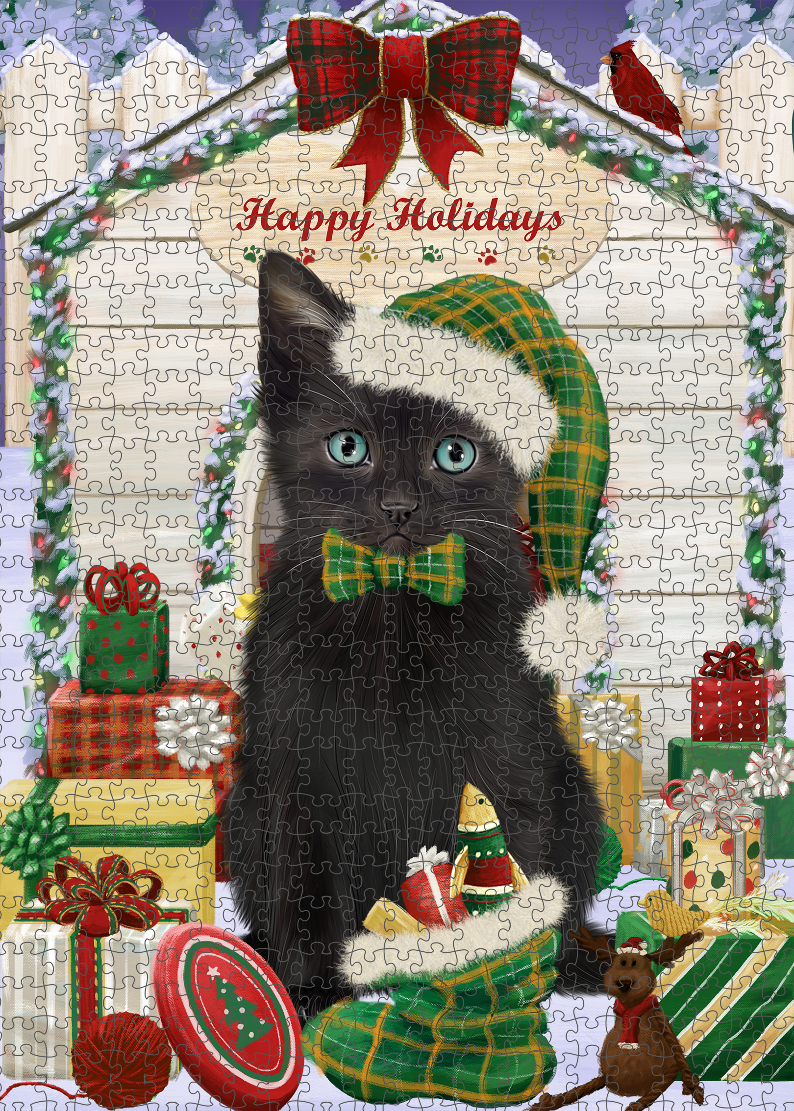 Black Cat Jigsaw Puzzle for Adults Interlocking Games Christmas Gift NWT - Picture 27 of 51