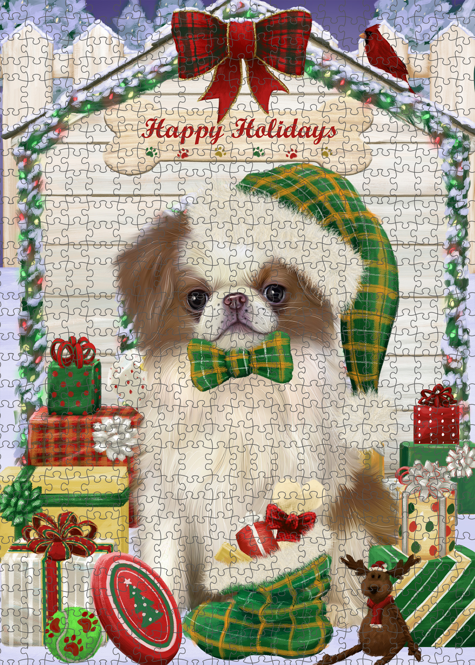 Japanese Chin Jigsaw Puzzle for Adults Interlocking Games Christmas Dog Gift NWT - Picture 23 of 41