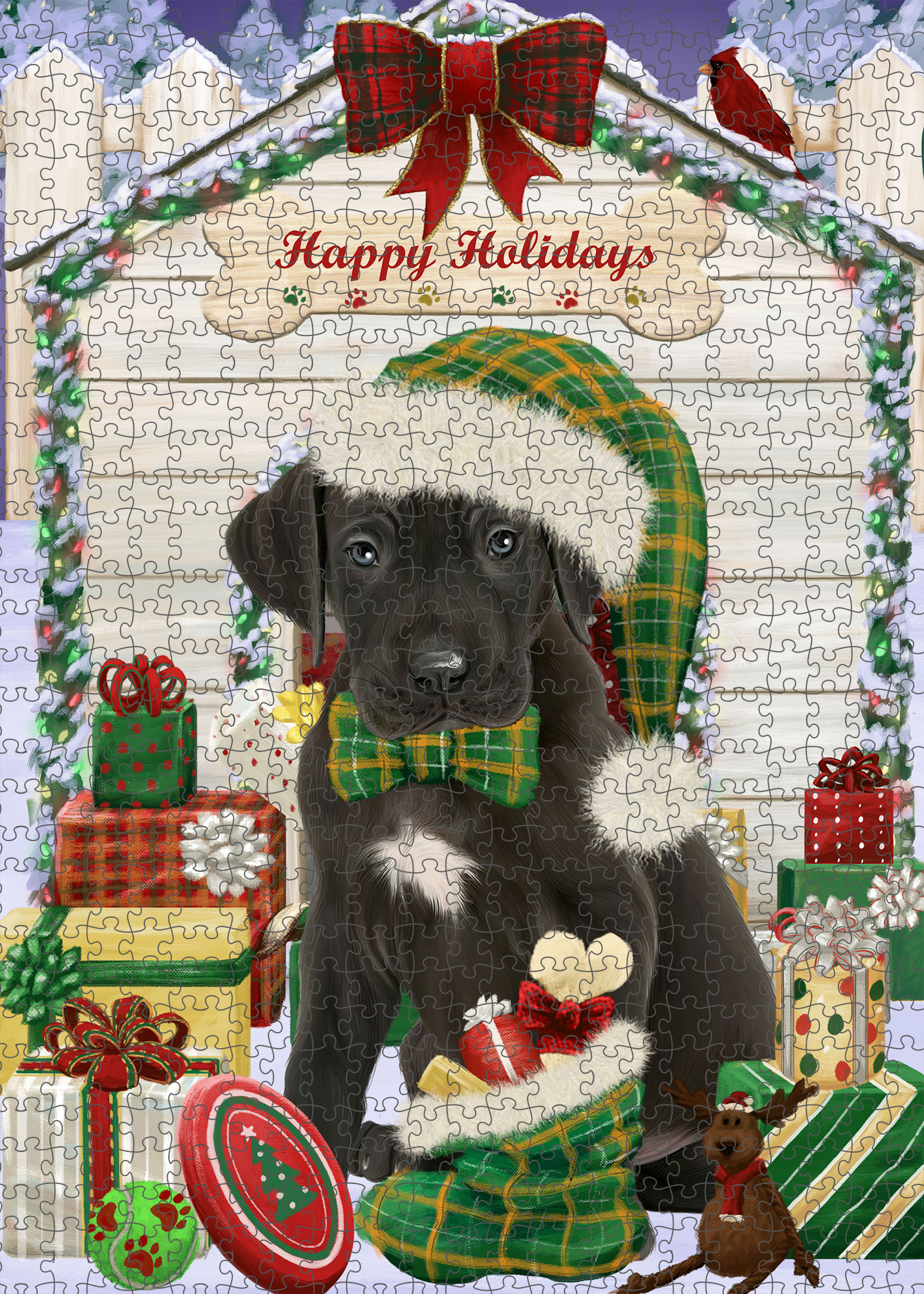 Great Dane Jigsaw Puzzle for Adults Interlocking Games Christmas Dog Gift NWT - Picture 25 of 52