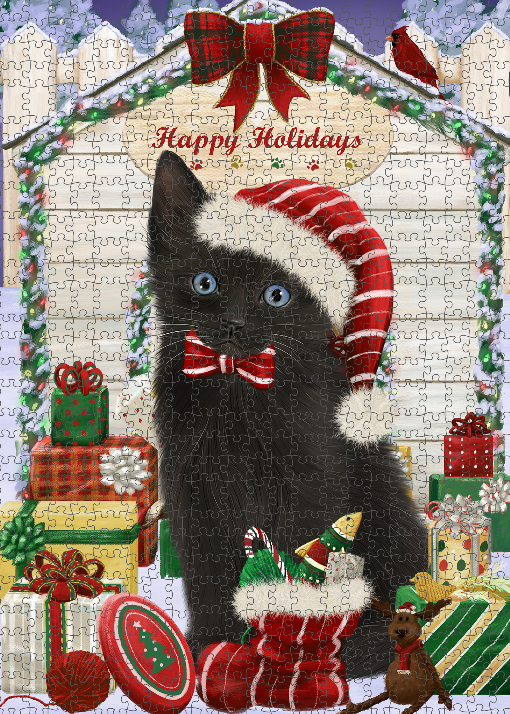 Black Cat Jigsaw Puzzle for Adults Interlocking Games Christmas Gift NWT - Picture 47 of 51