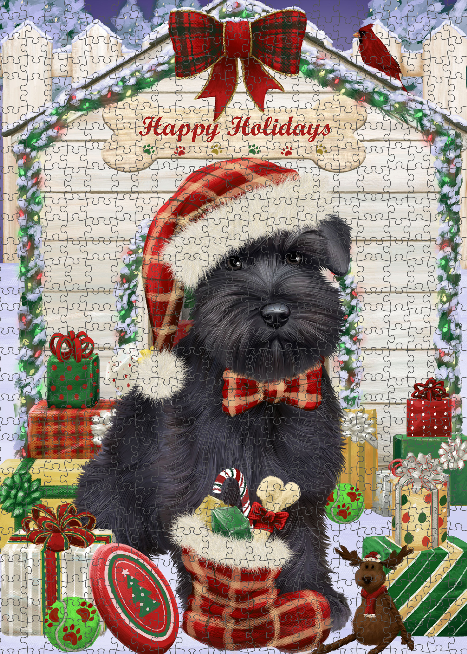 Schnauzer Jigsaw Puzzle for Adults Interlocking Games Christmas Dog Gift NWT - Picture 32 of 53