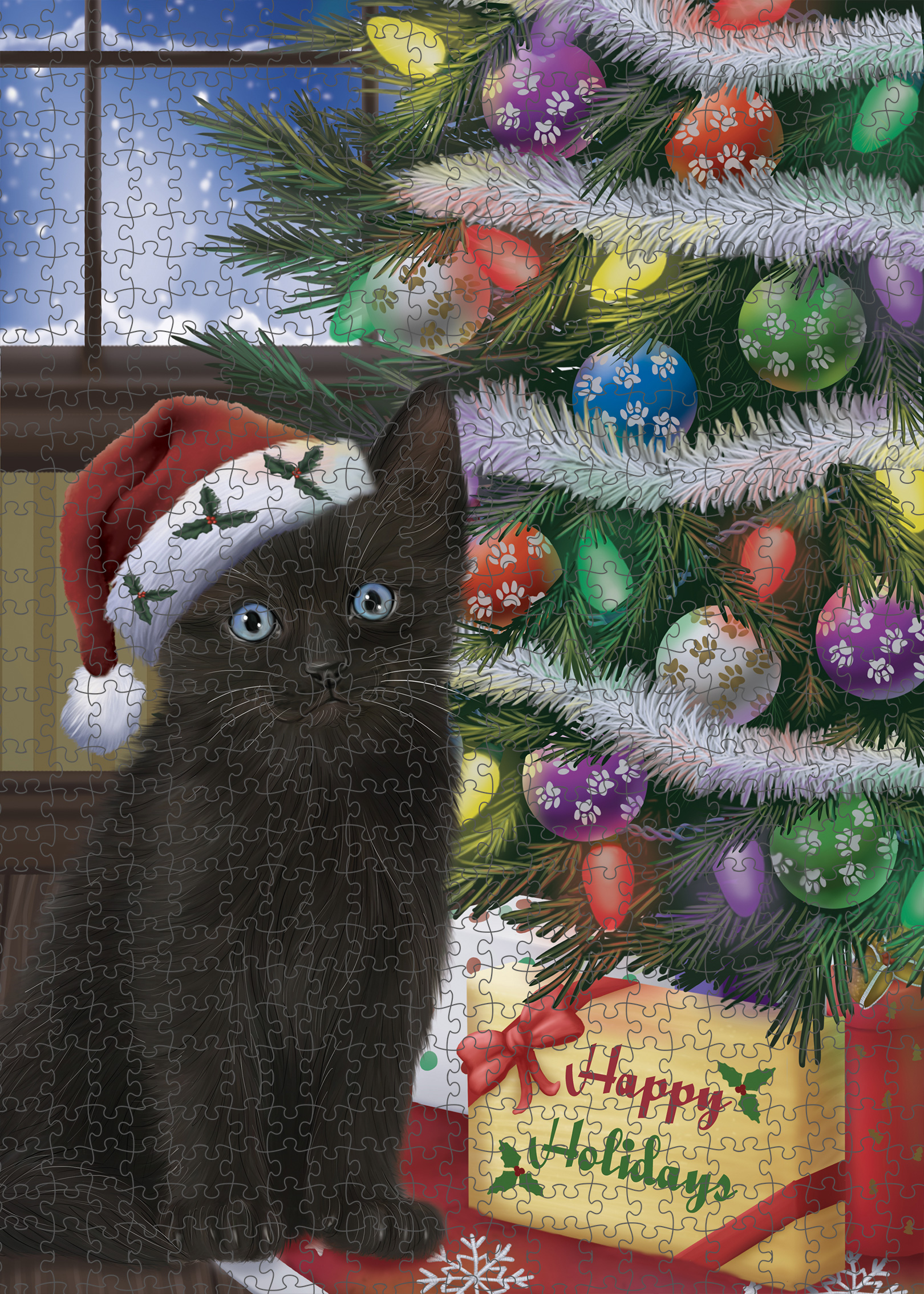 Black Cat Jigsaw Puzzle for Adults Interlocking Games Christmas Gift NWT - Picture 35 of 51