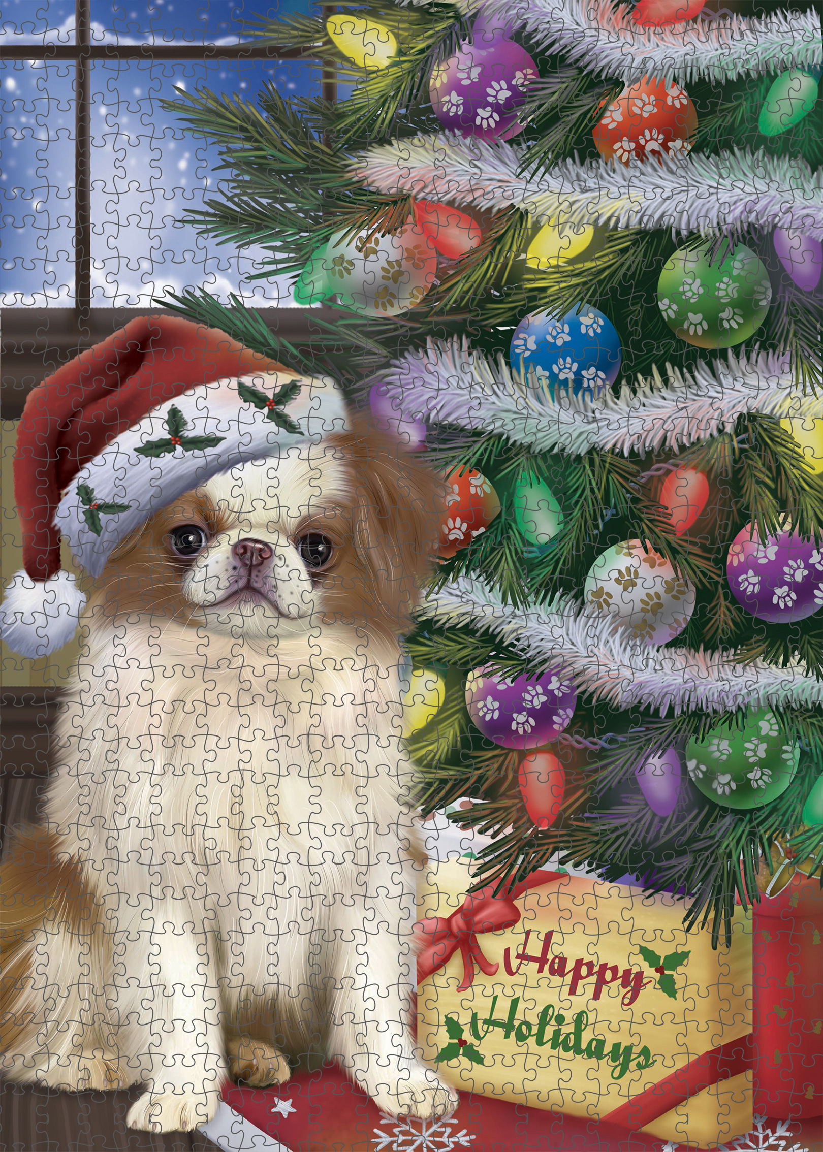 Japanese Chin Jigsaw Puzzle for Adults Interlocking Games Christmas Dog Gift NWT - Picture 31 of 41