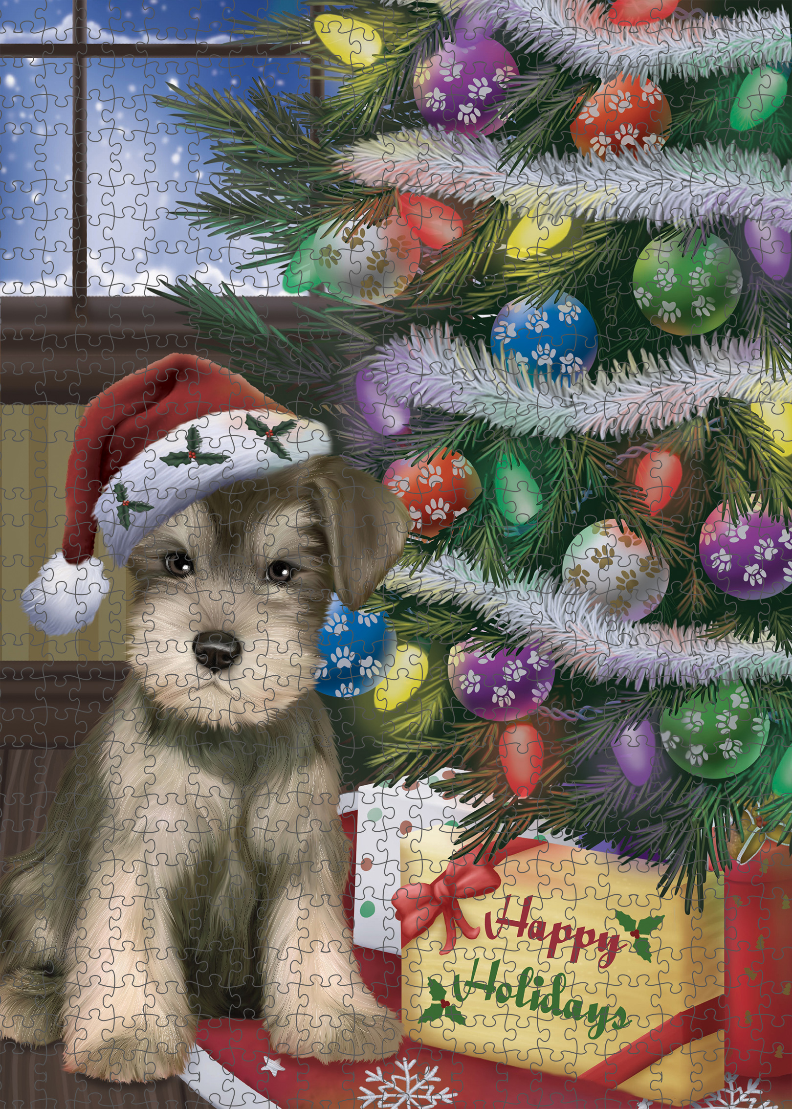 Schnauzer Jigsaw Puzzle for Adults Interlocking Games Christmas Dog Gift NWT - Picture 36 of 53