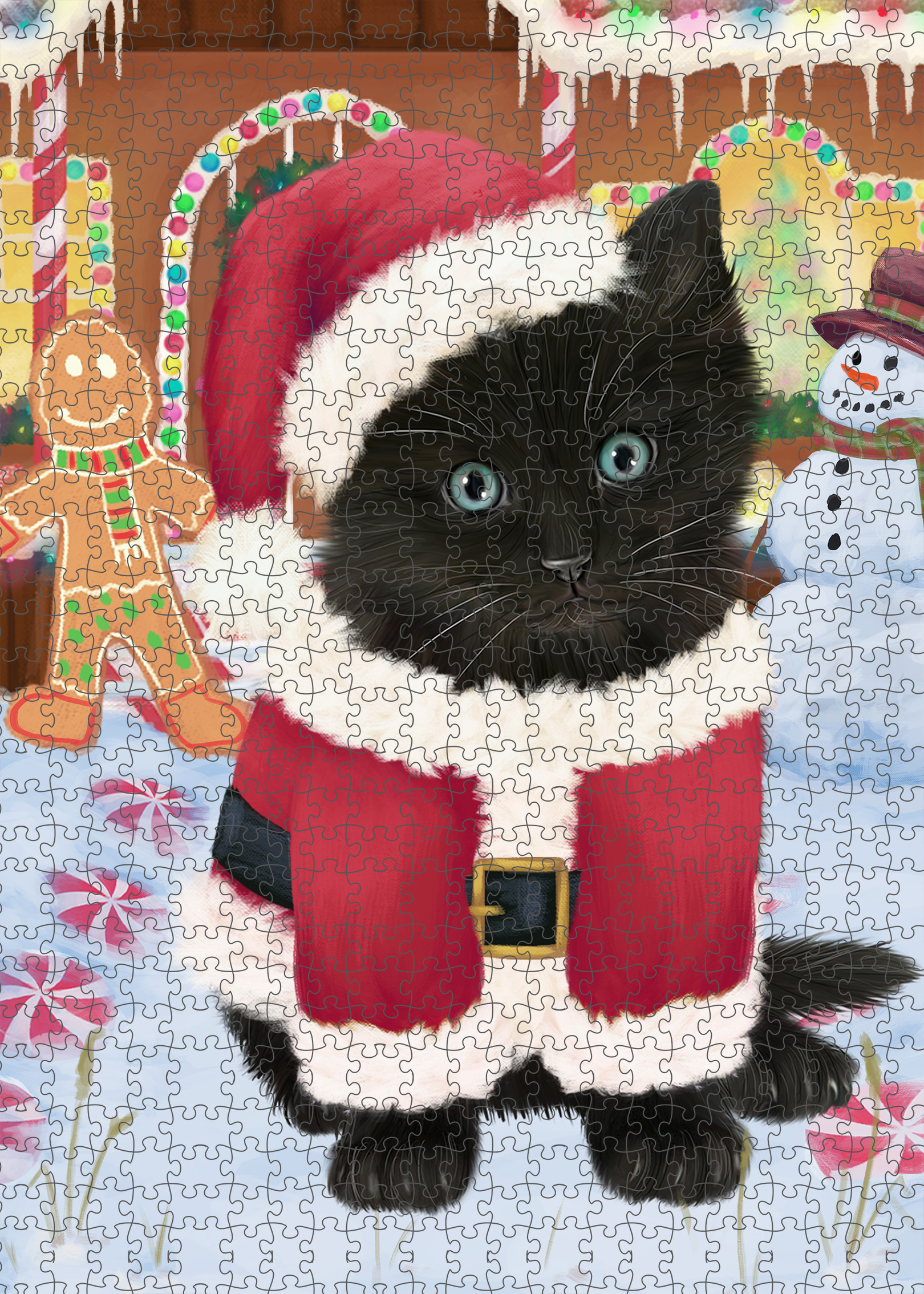 Black Cat Jigsaw Puzzle for Adults Interlocking Games Christmas Gift NWT - Picture 23 of 51
