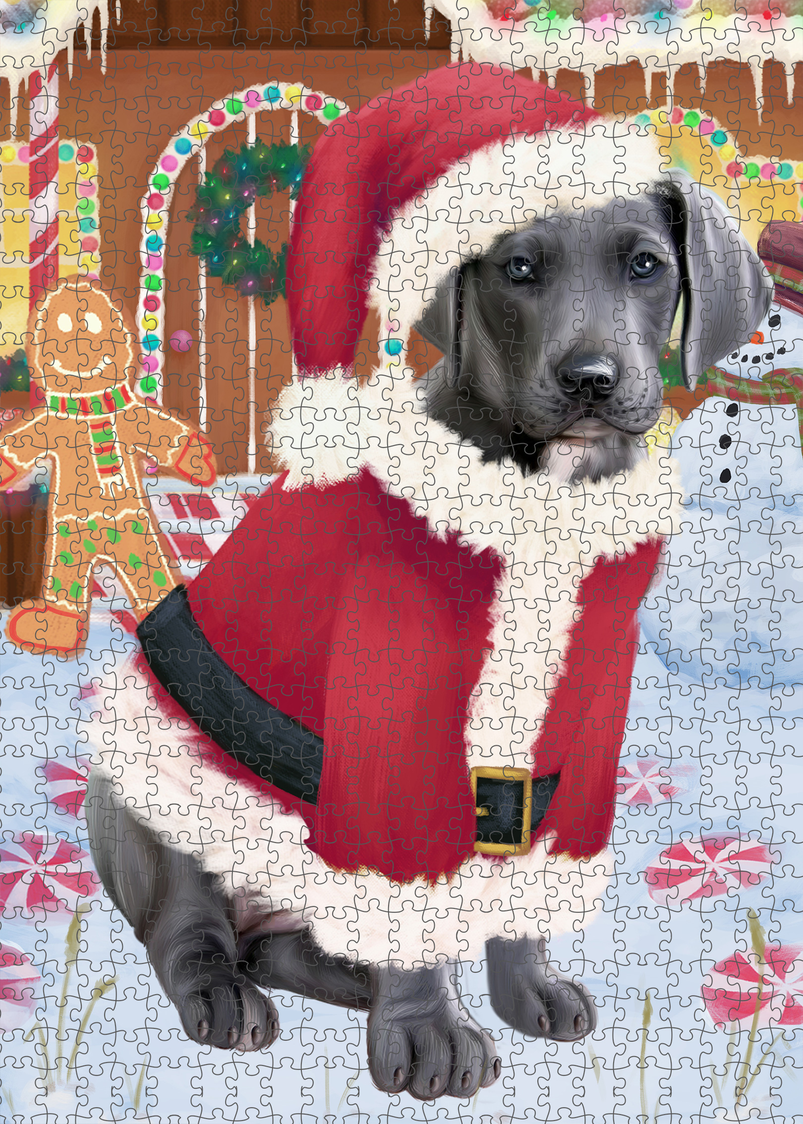 Great Dane Jigsaw Puzzle for Adults Interlocking Games Christmas Dog Gift NWT - Picture 22 of 52