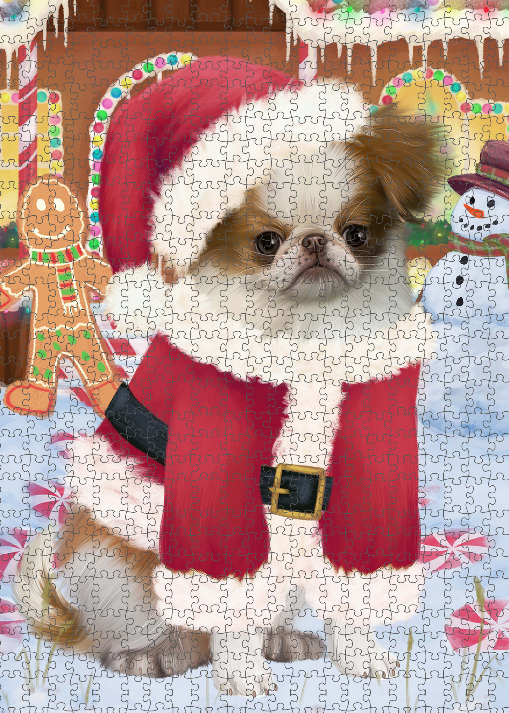 Japanese Chin Jigsaw Puzzle for Adults Interlocking Games Christmas Dog Gift NWT - Picture 21 of 41