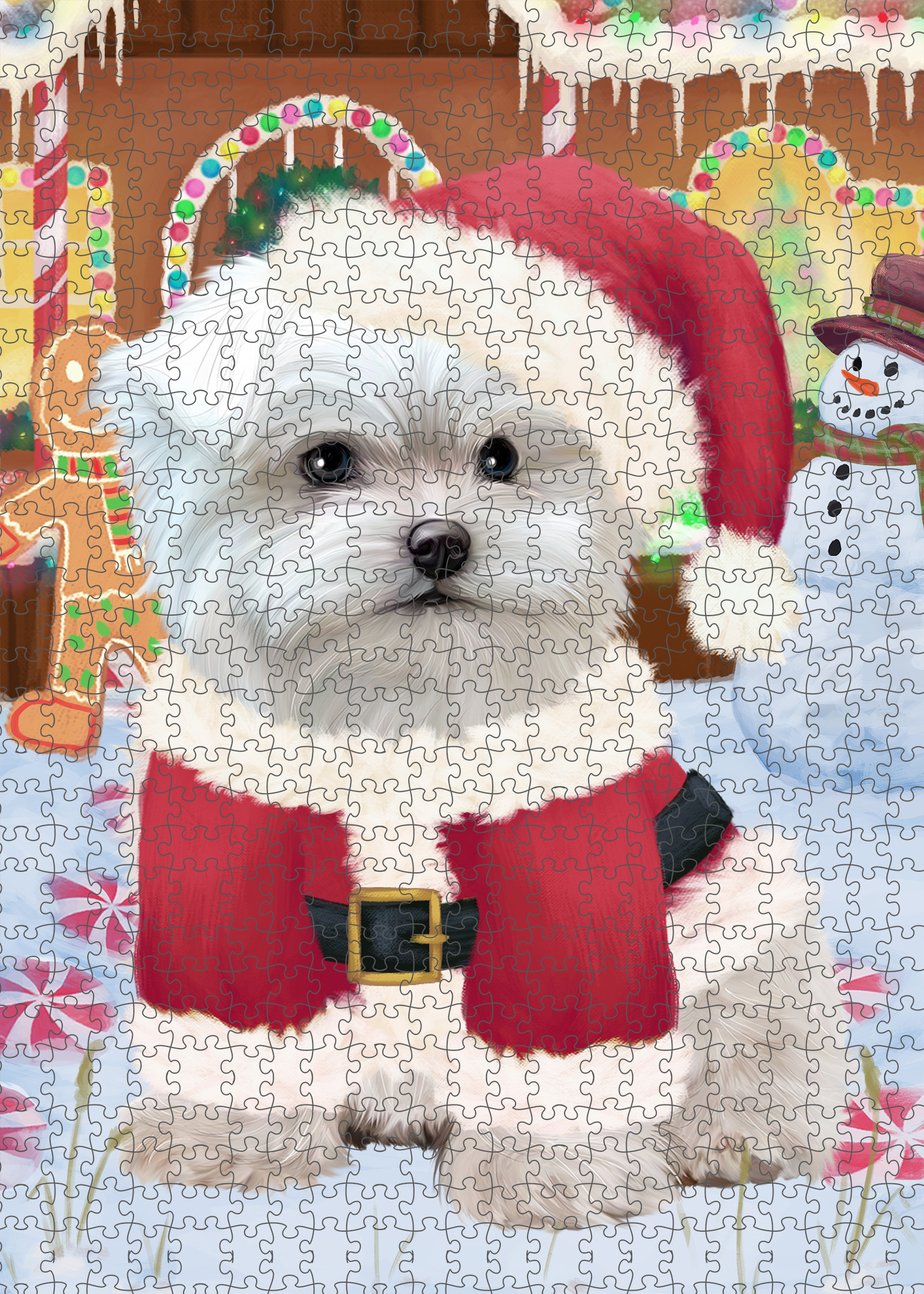 Maltese Jigsaw Puzzle for Adults Interlocking Games Christmas Dog Gift NWT - Picture 21 of 50