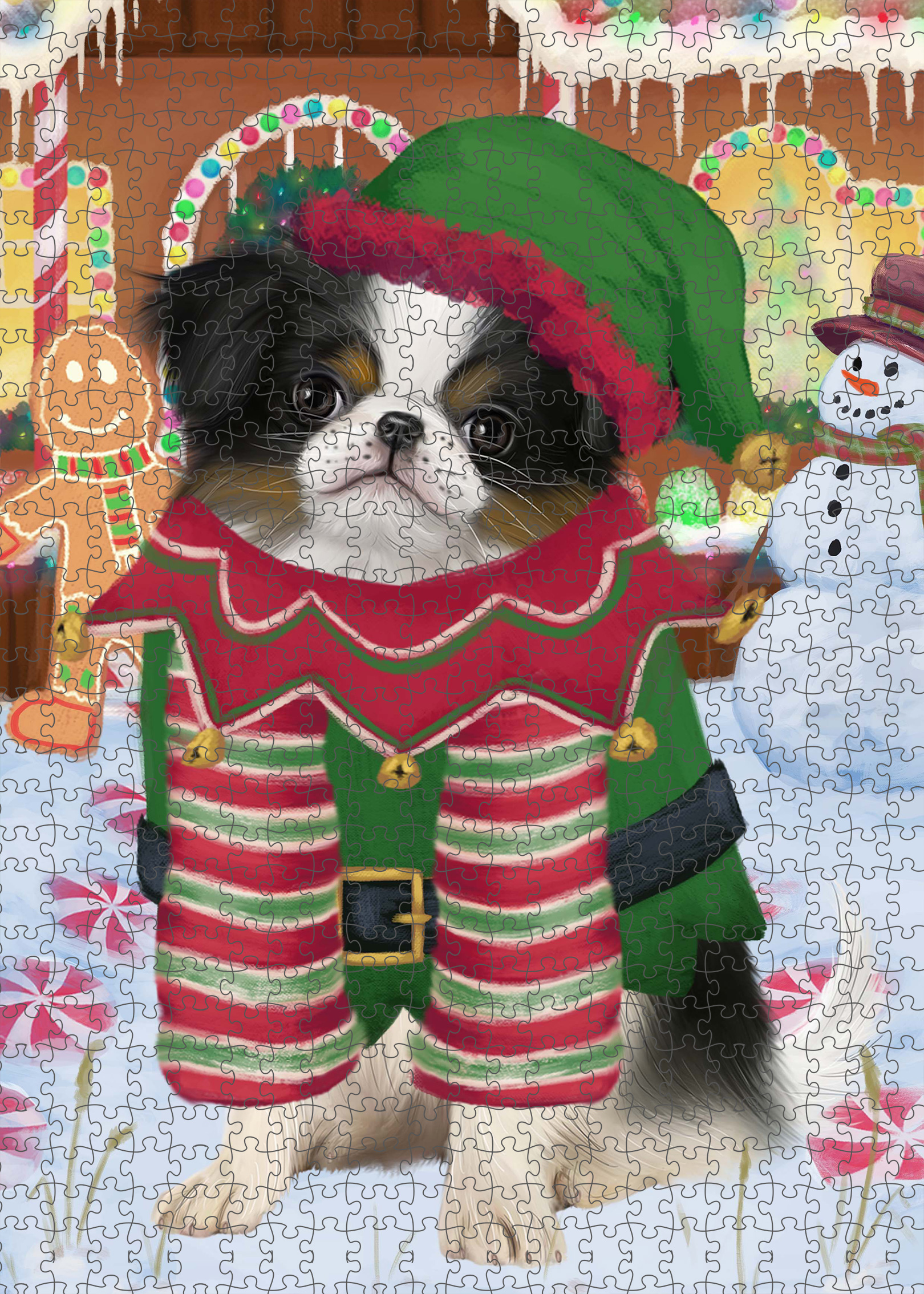 Japanese Chin Jigsaw Puzzle for Adults Interlocking Games Christmas Dog Gift NWT - Picture 24 of 41