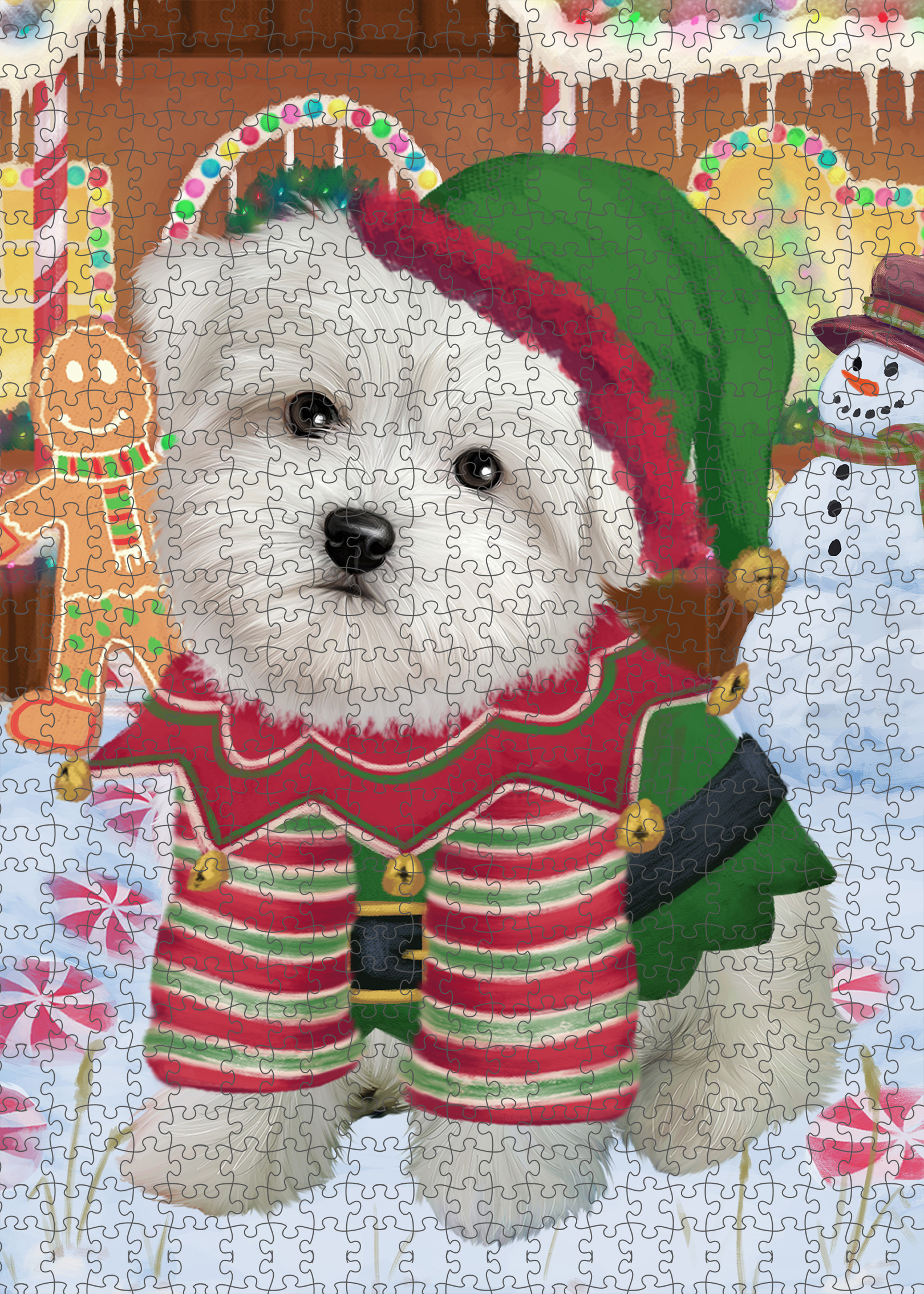 Maltese Jigsaw Puzzle for Adults Interlocking Games Christmas Dog Gift NWT - Picture 25 of 50