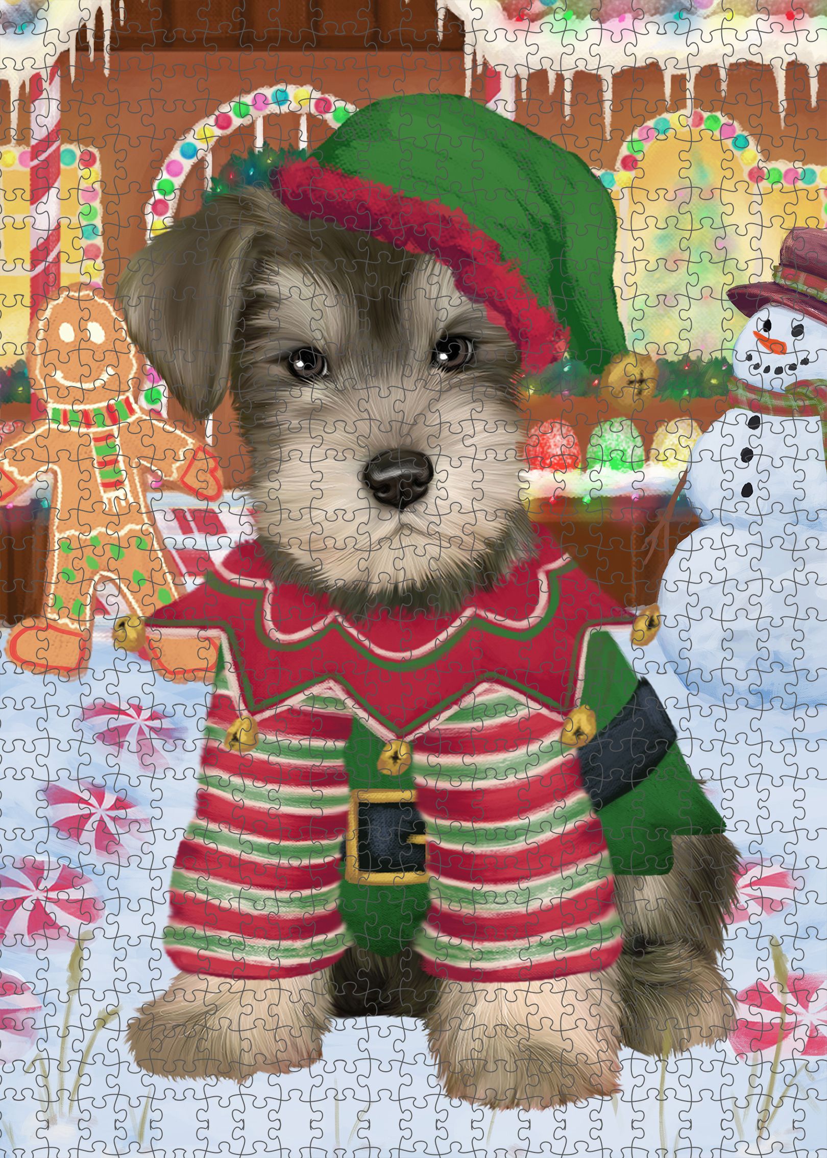 Schnauzer Jigsaw Puzzle for Adults Interlocking Games Christmas Dog Gift NWT - Picture 28 of 53