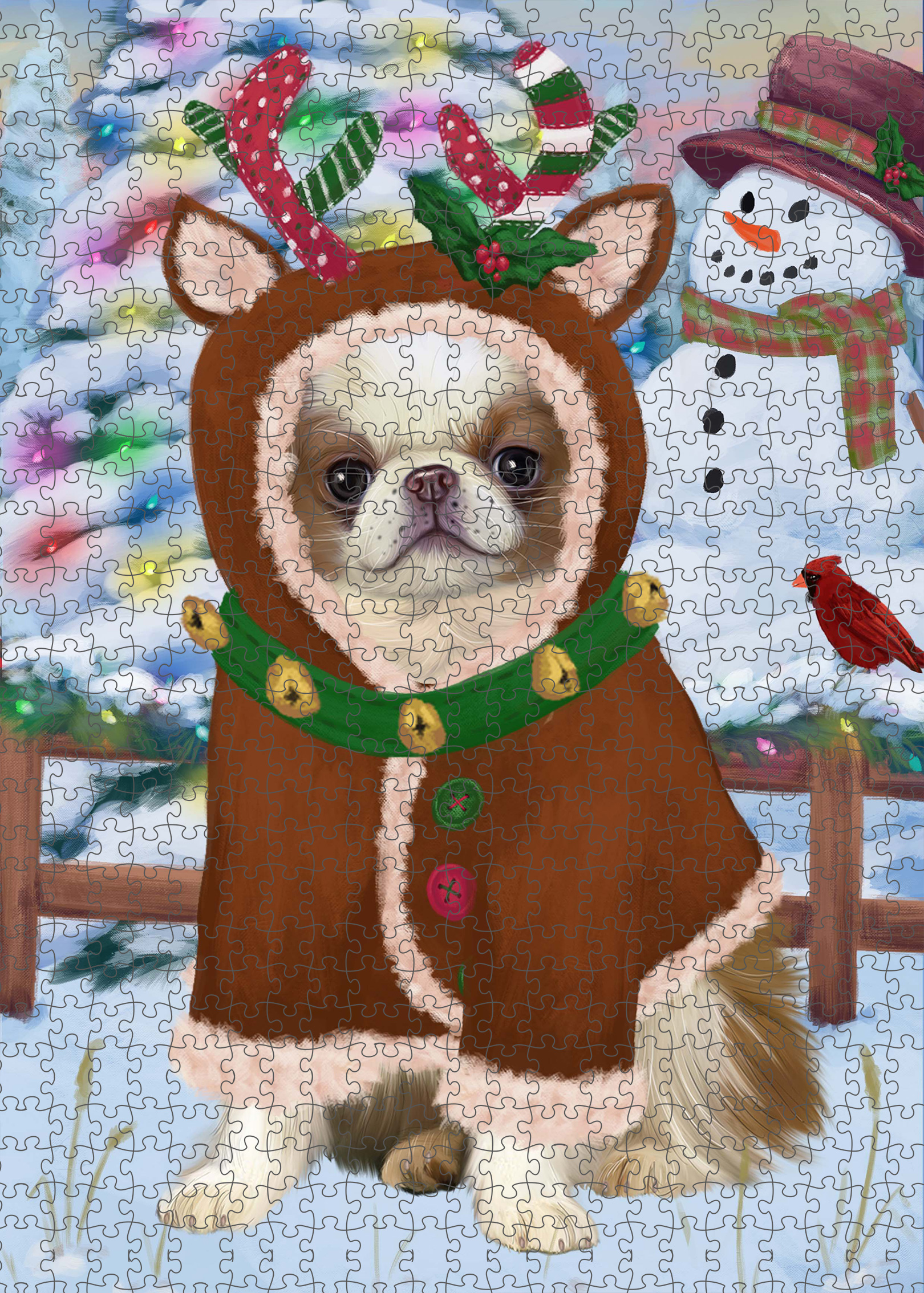 Japanese Chin Jigsaw Puzzle for Adults Interlocking Games Christmas Dog Gift NWT - Picture 28 of 41