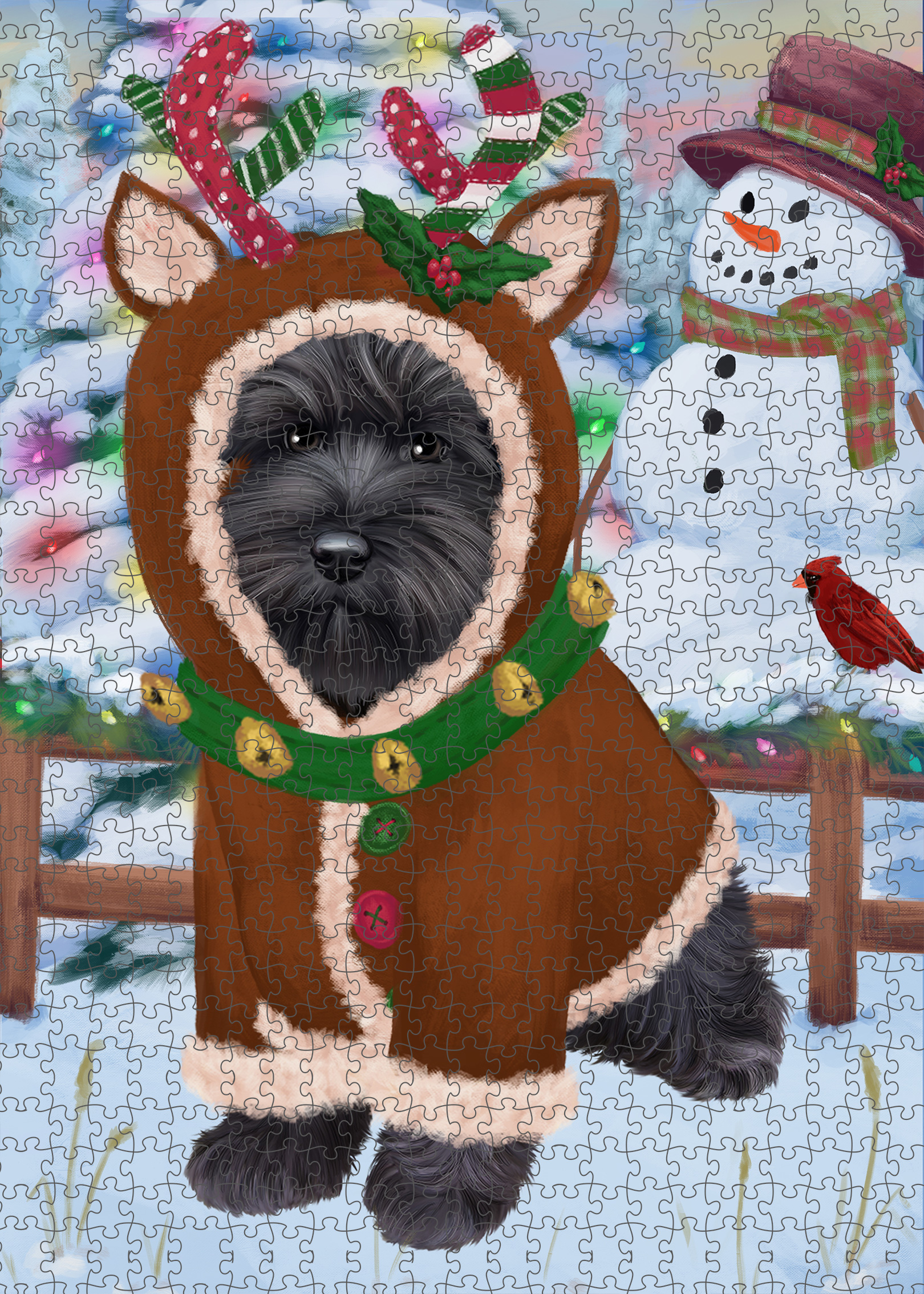 Schnauzer Jigsaw Puzzle for Adults Interlocking Games Christmas Dog Gift NWT - Picture 33 of 53
