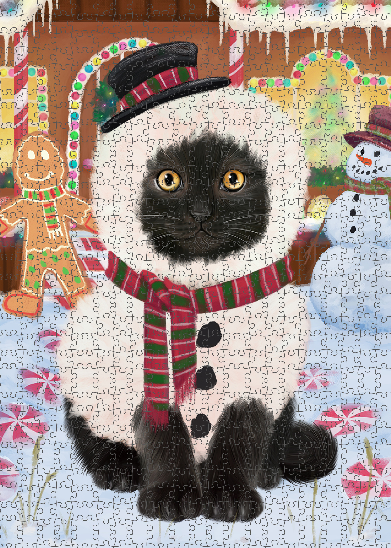 Black Cat Jigsaw Puzzle for Adults Interlocking Games Christmas Gift NWT - Picture 31 of 51