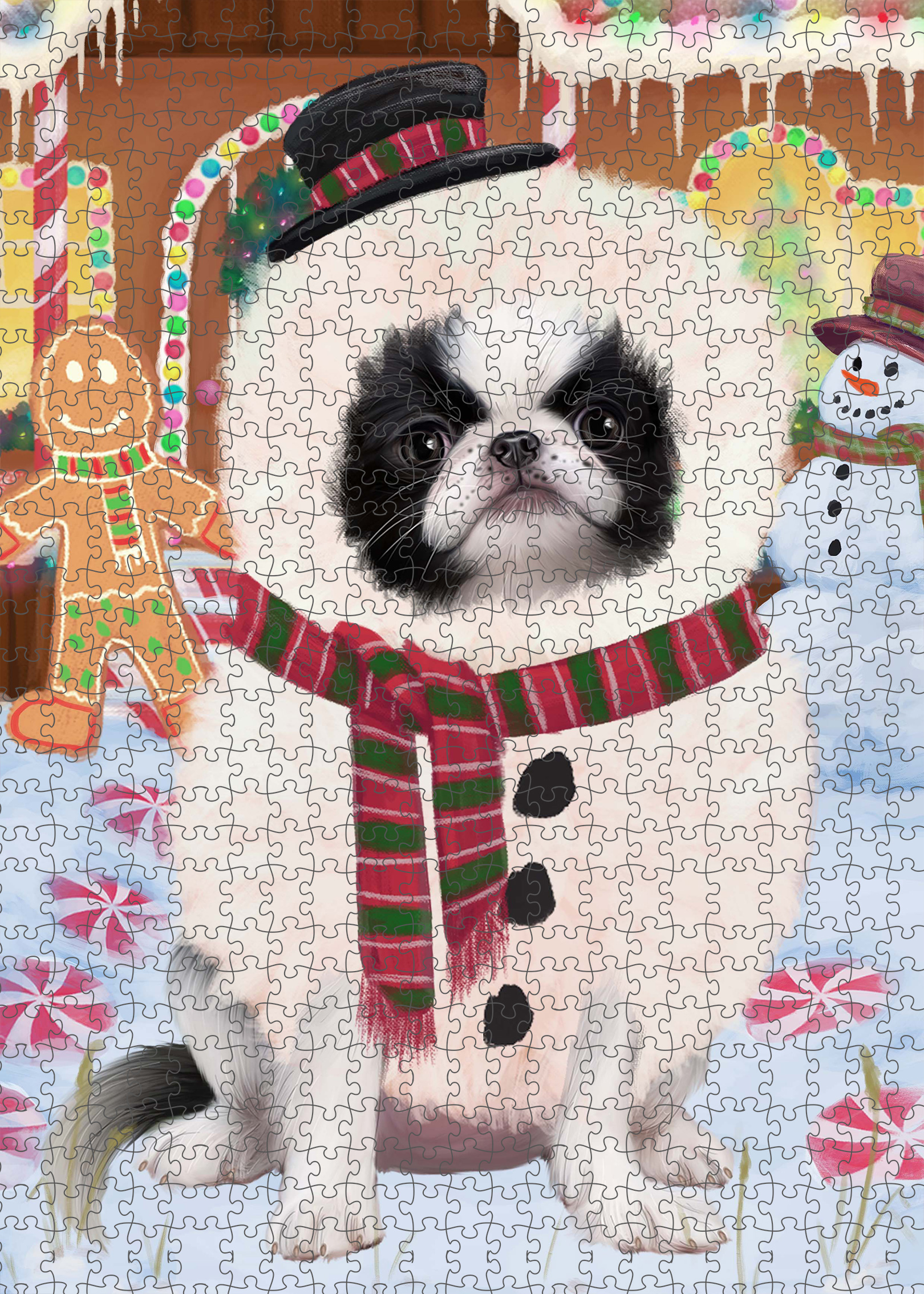 Japanese Chin Jigsaw Puzzle for Adults Interlocking Games Christmas Dog Gift NWT - Picture 27 of 41