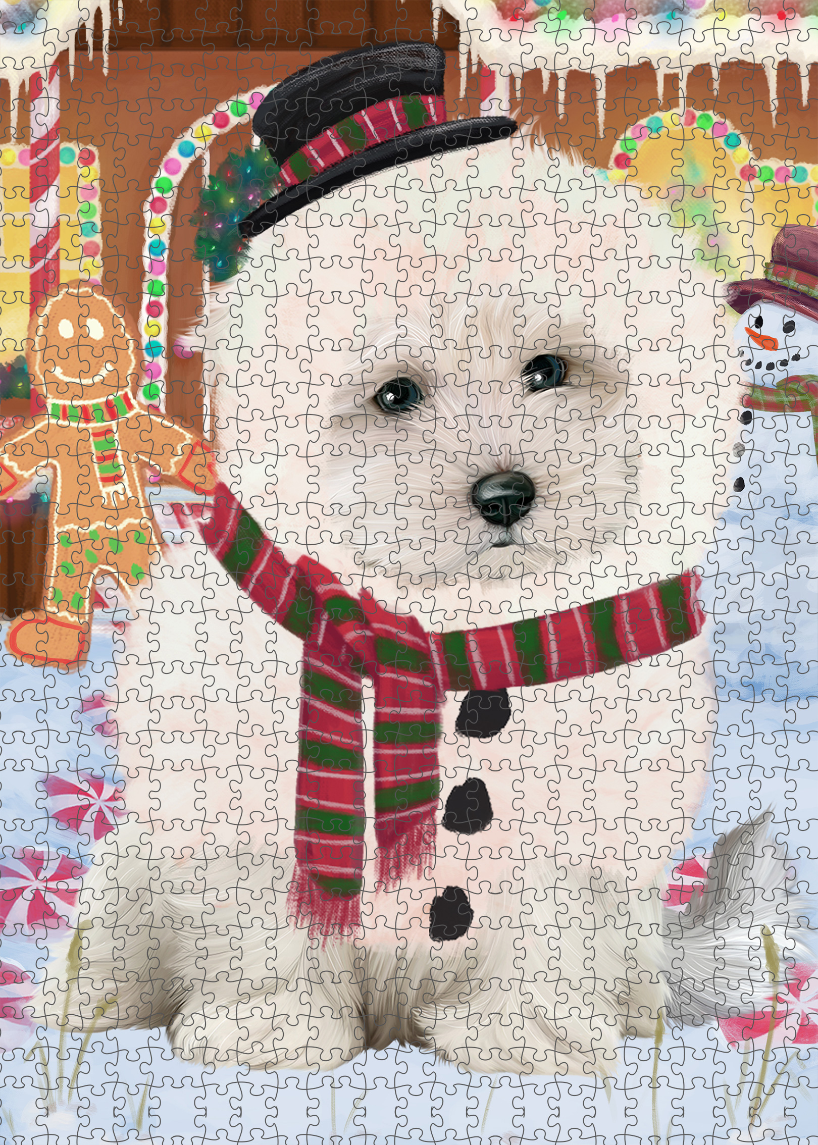 Maltese Jigsaw Puzzle for Adults Interlocking Games Christmas Dog Gift NWT - Picture 28 of 50