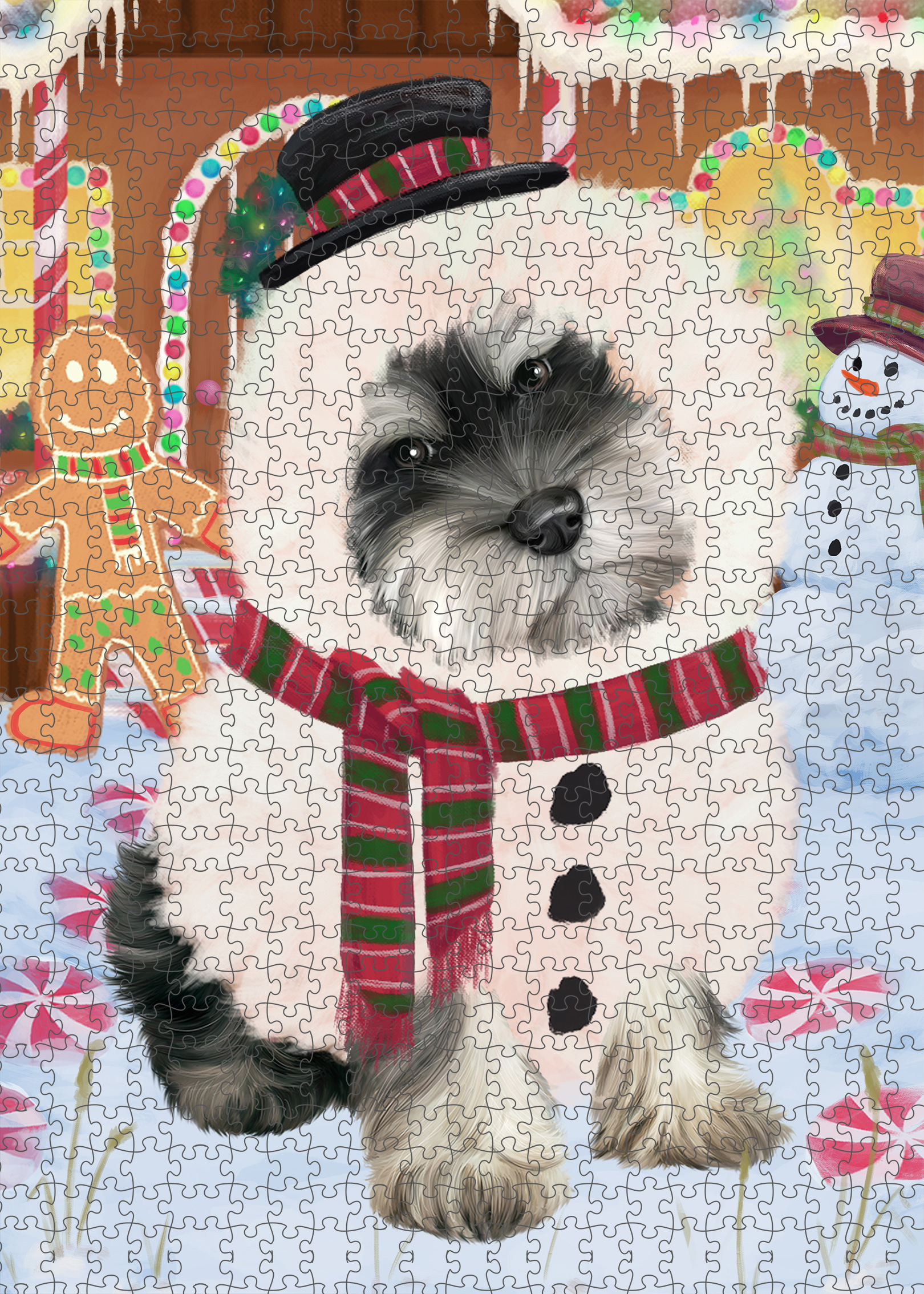 Schnauzer Jigsaw Puzzle for Adults Interlocking Games Christmas Dog Gift NWT - Picture 31 of 53