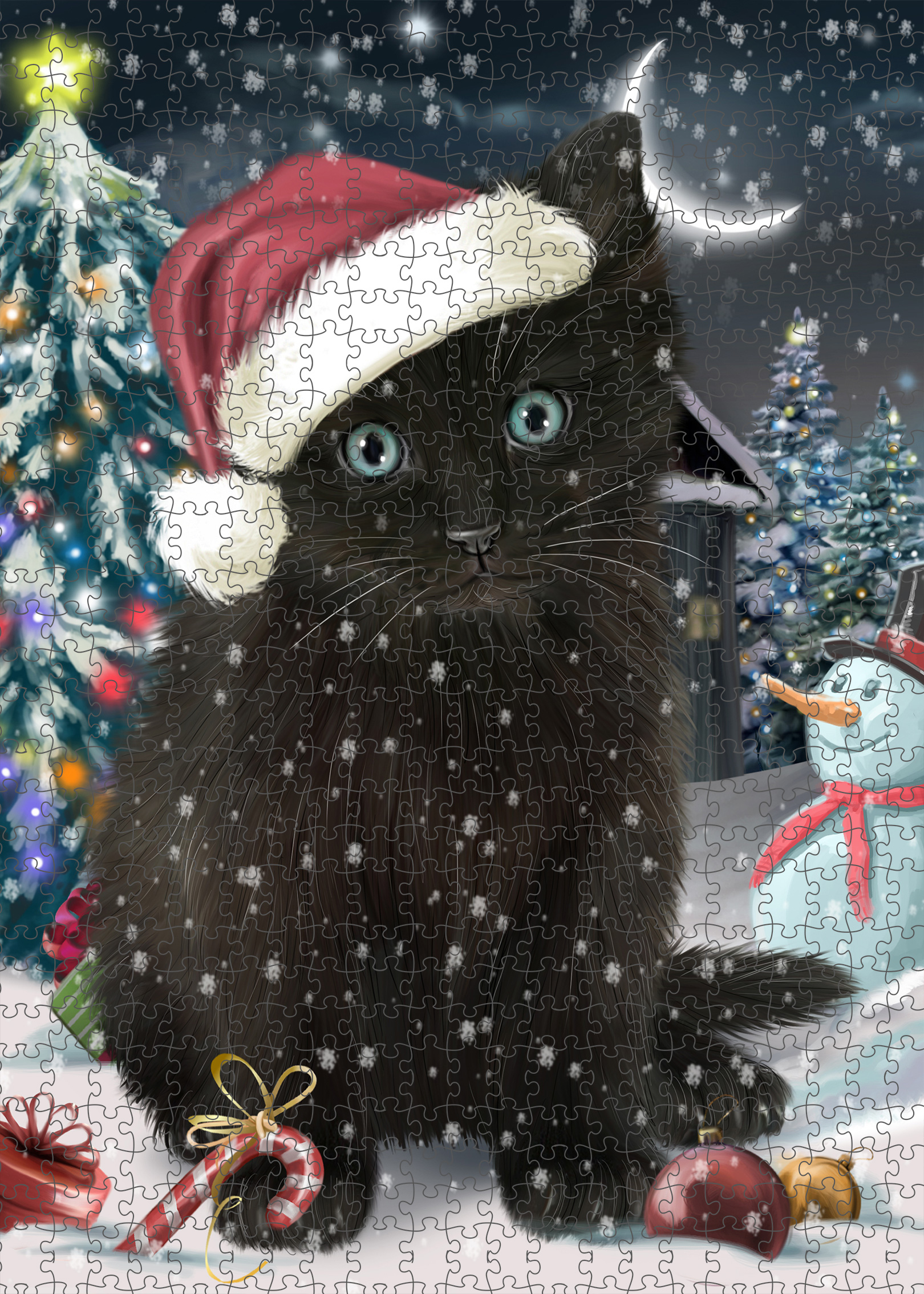 Black Cat Jigsaw Puzzle for Adults Interlocking Games Christmas Gift NWT - Picture 14 of 51