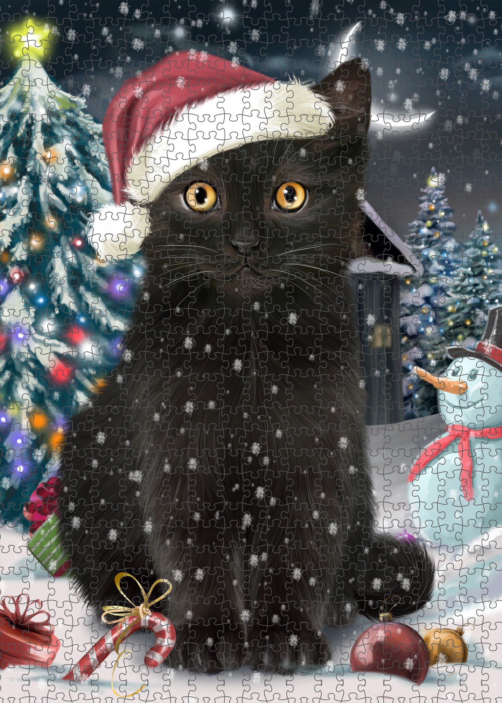 Black Cat Jigsaw Puzzle for Adults Interlocking Games Christmas Gift NWT - Picture 48 of 51