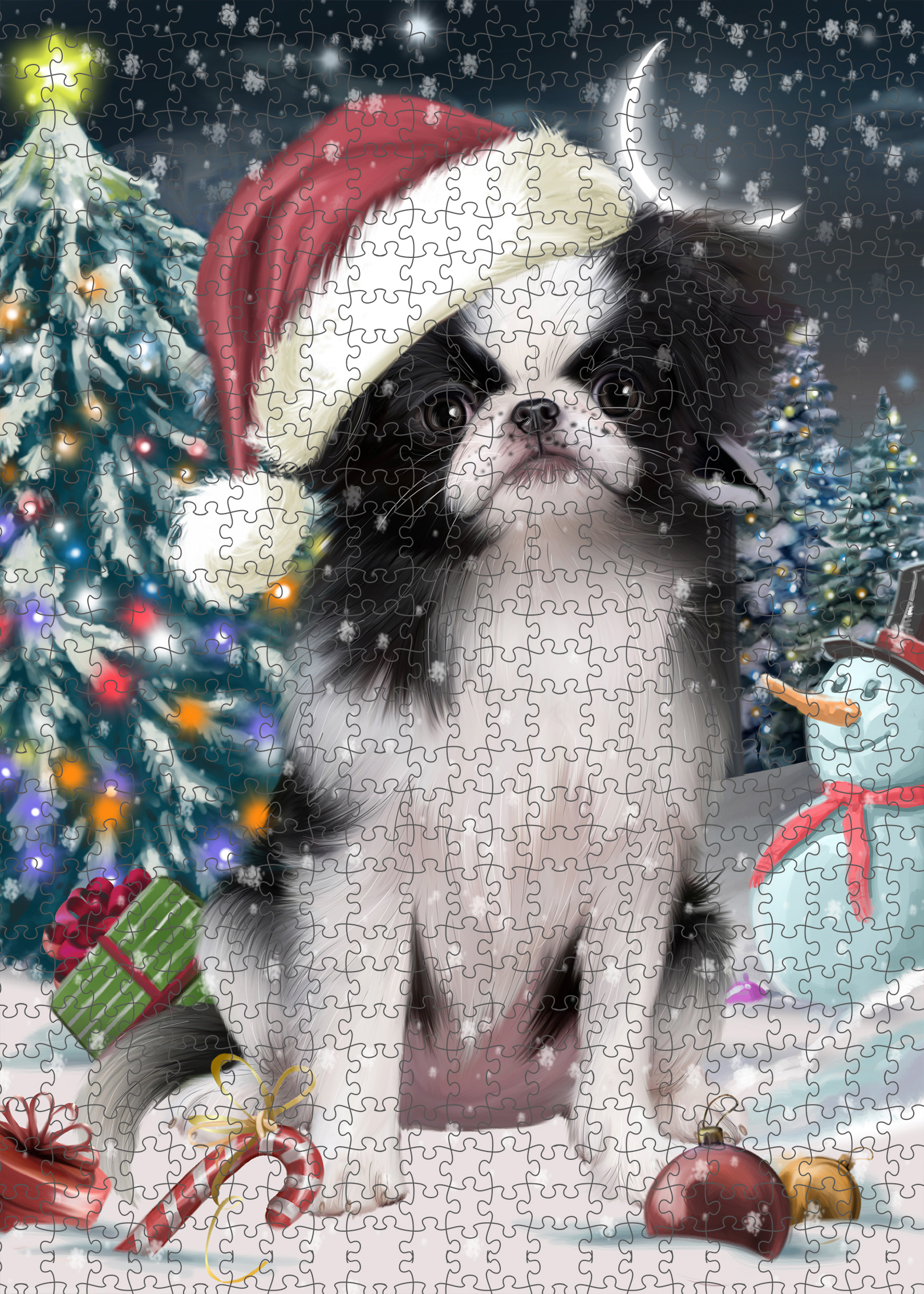 Japanese Chin Jigsaw Puzzle for Adults Interlocking Games Christmas Dog Gift NWT - Picture 39 of 41