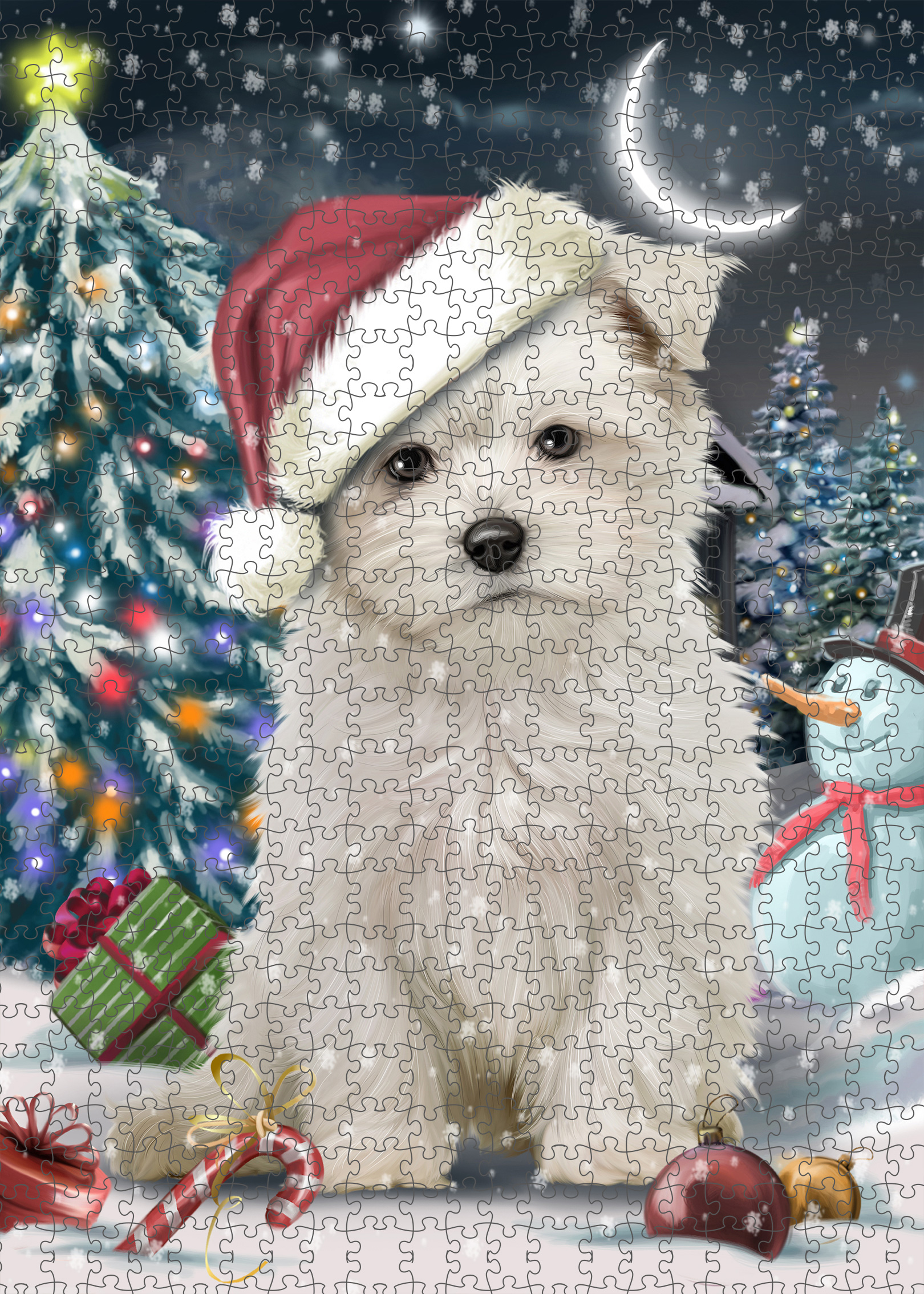 Maltese Jigsaw Puzzle for Adults Interlocking Games Christmas Dog Gift NWT - Picture 46 of 50