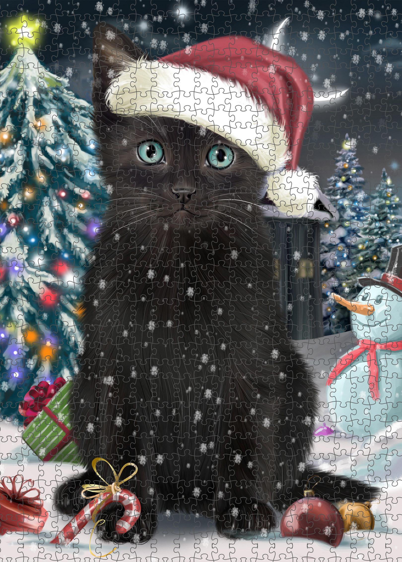 Black Cat Jigsaw Puzzle for Adults Interlocking Games Christmas Gift NWT - Picture 50 of 51