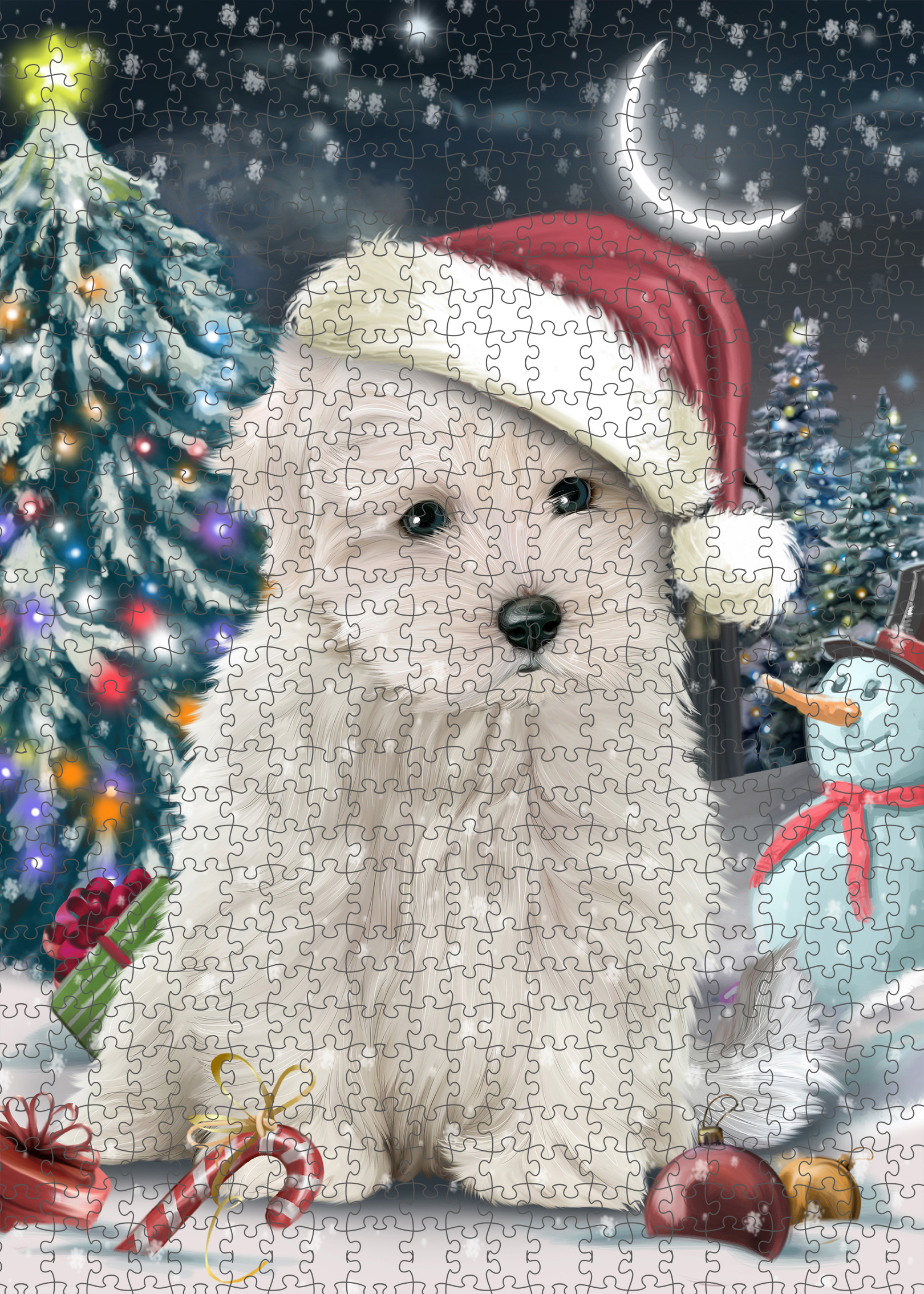 Maltese Jigsaw Puzzle for Adults Interlocking Games Christmas Dog Gift NWT - Picture 48 of 50