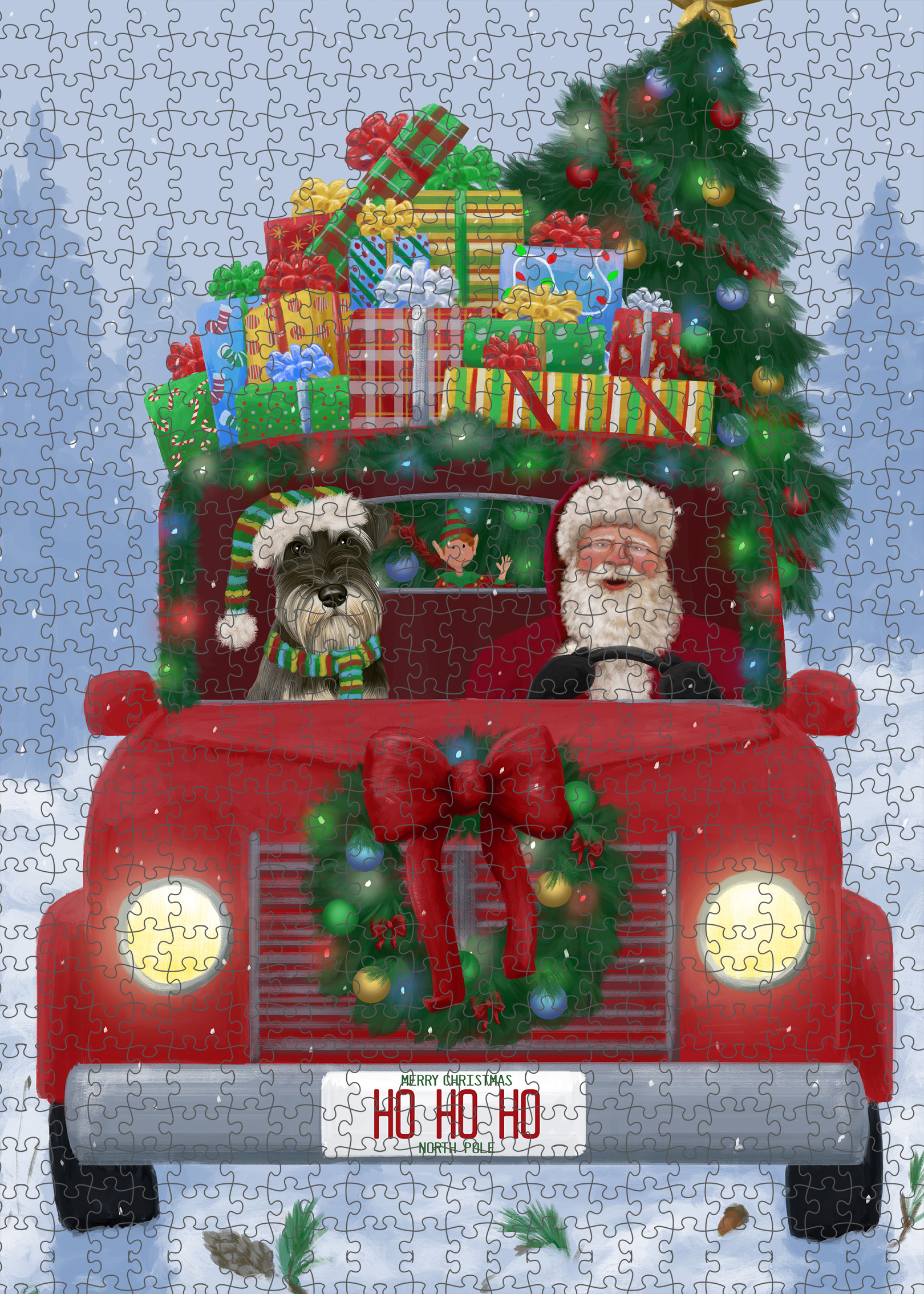 Schnauzer Jigsaw Puzzle for Adults Interlocking Games Christmas Dog Gift NWT - Picture 38 of 53