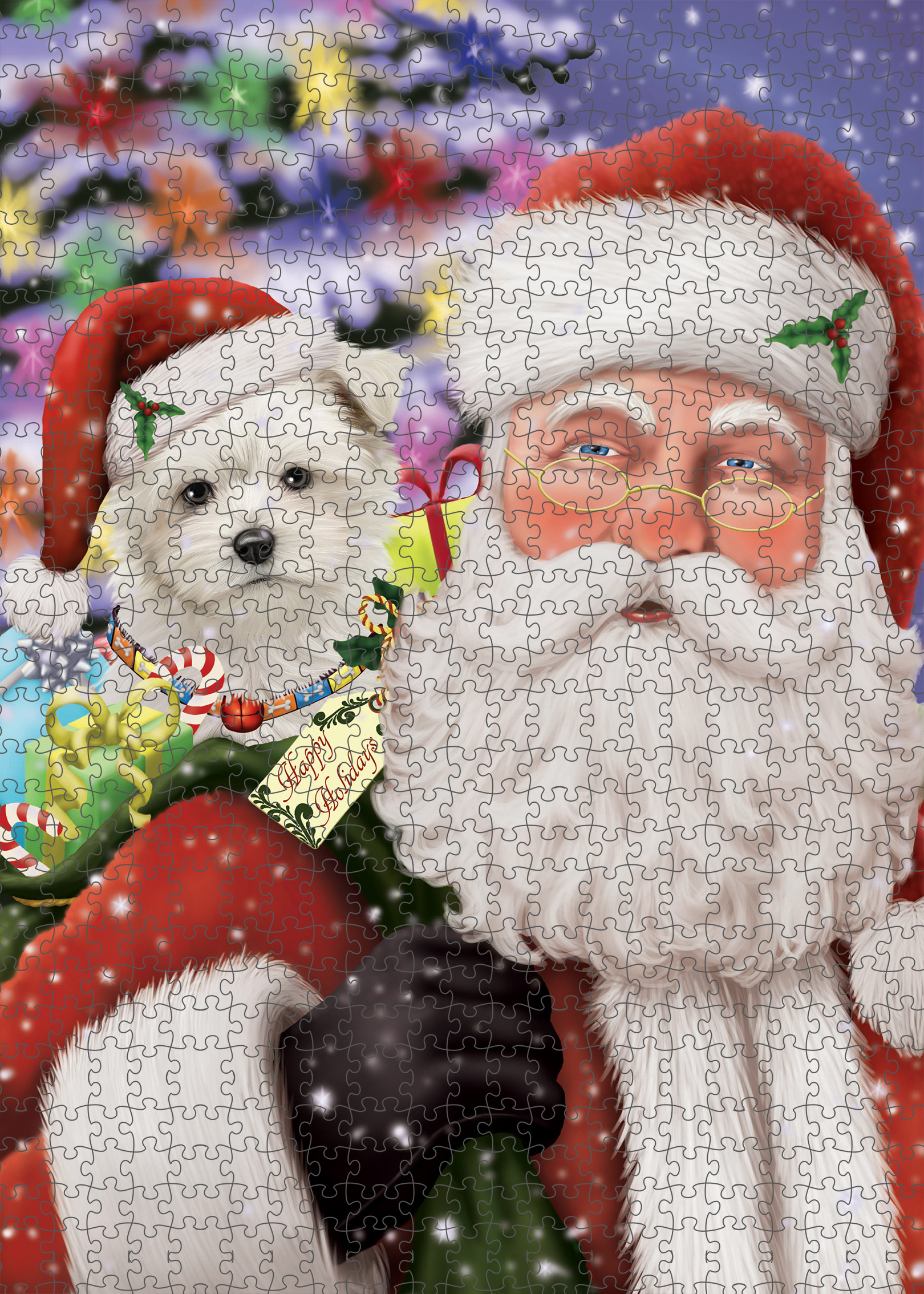 Maltese Jigsaw Puzzle for Adults Interlocking Games Christmas Dog Gift NWT - Picture 42 of 50