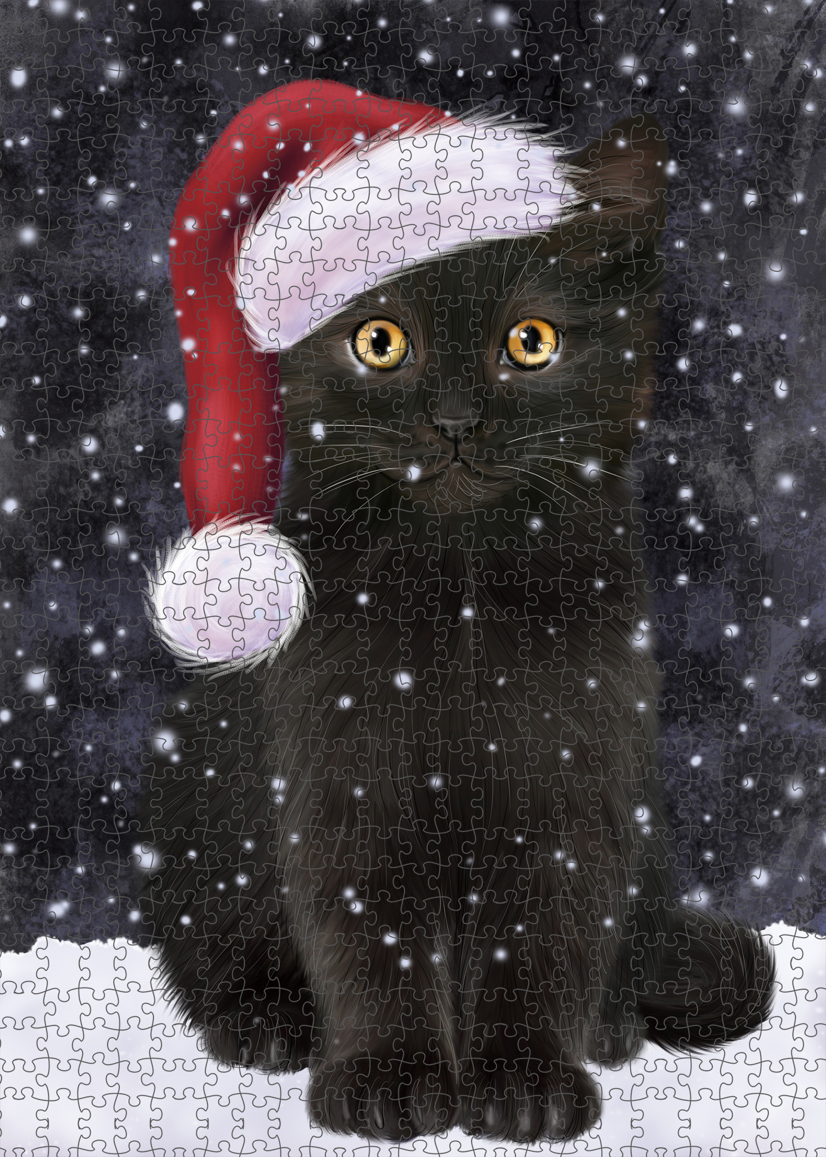 Black Cat Jigsaw Puzzle for Adults Interlocking Games Christmas Gift NWT - Picture 39 of 51