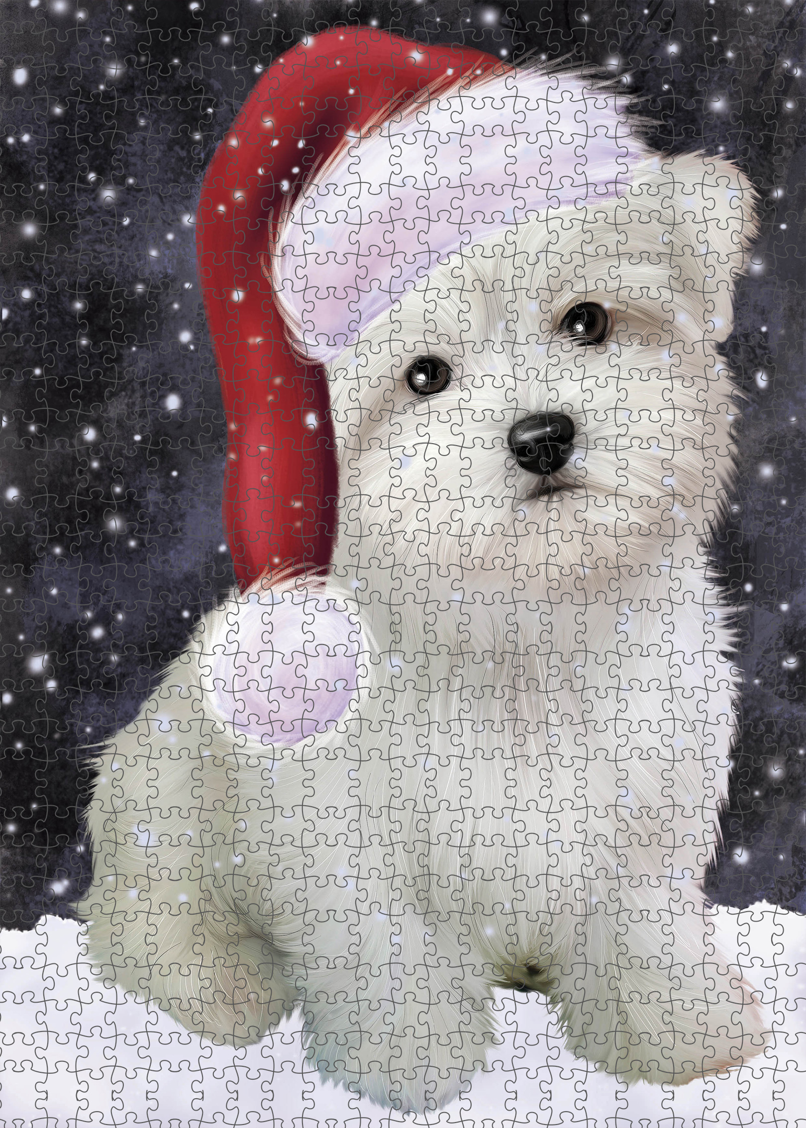 Maltese Jigsaw Puzzle for Adults Interlocking Games Christmas Dog Gift NWT - Picture 36 of 50