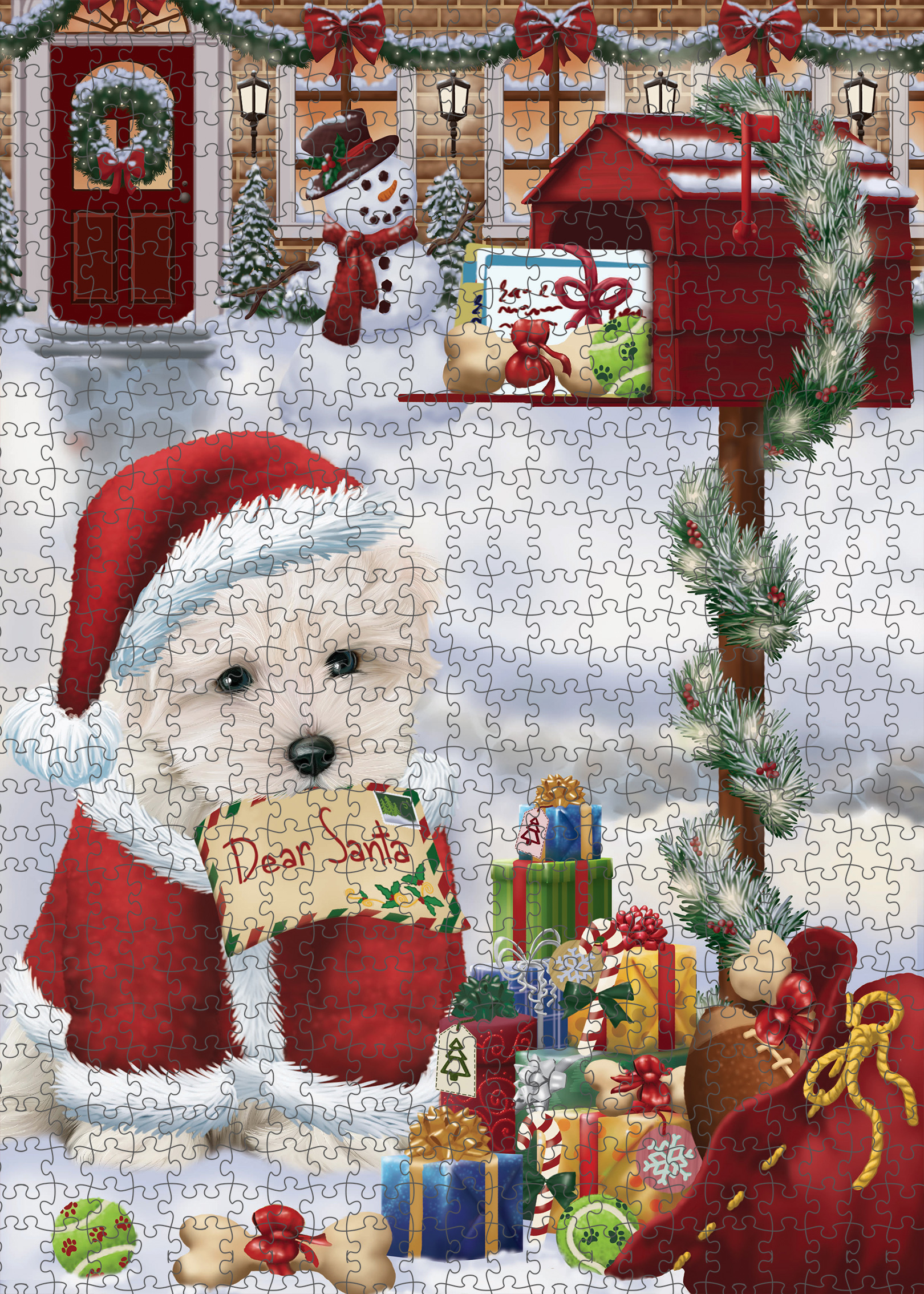 Maltese Jigsaw Puzzle for Adults Interlocking Games Christmas Dog Gift NWT - Picture 38 of 50