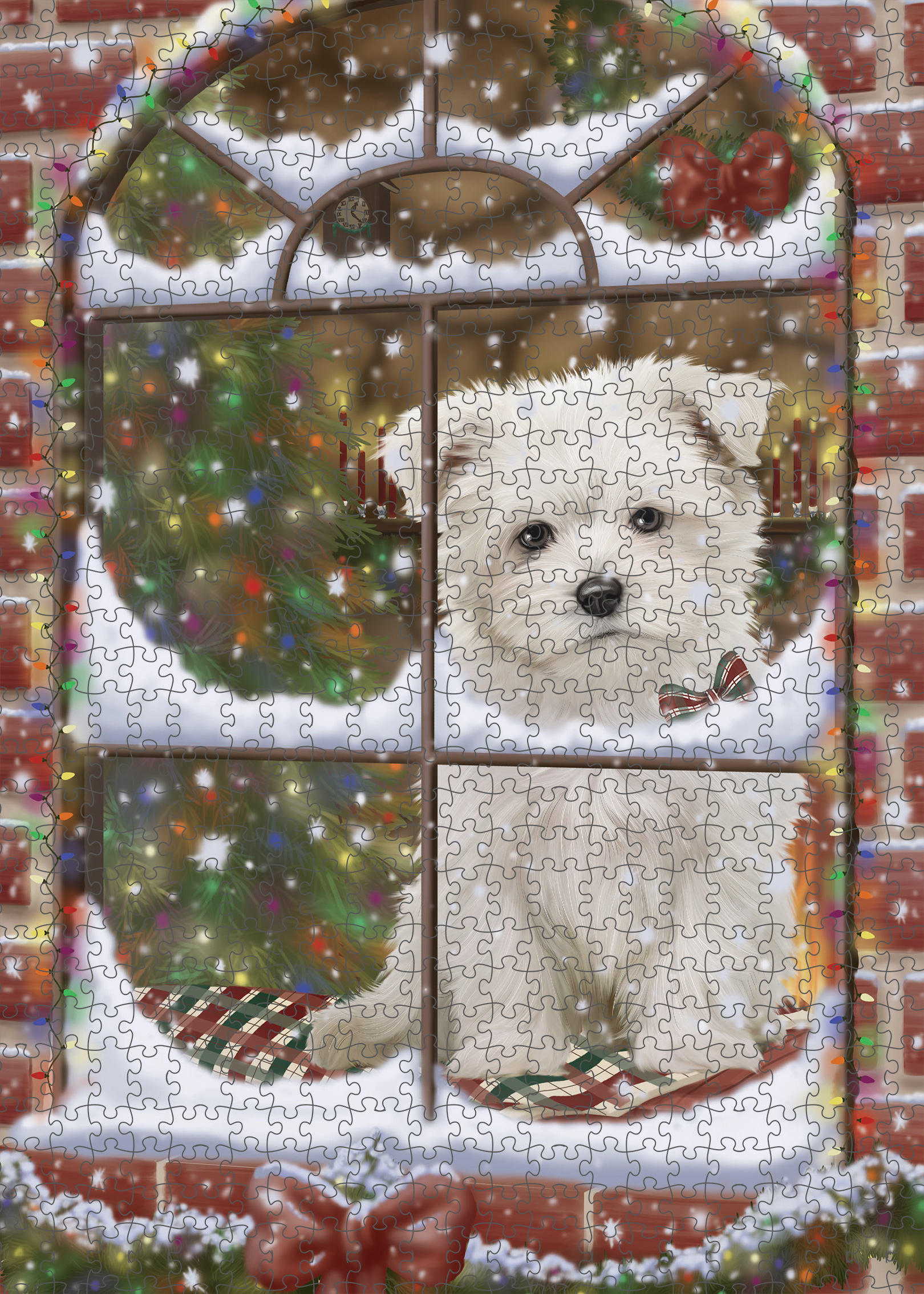 Maltese Jigsaw Puzzle for Adults Interlocking Games Christmas Dog Gift NWT - Picture 32 of 50