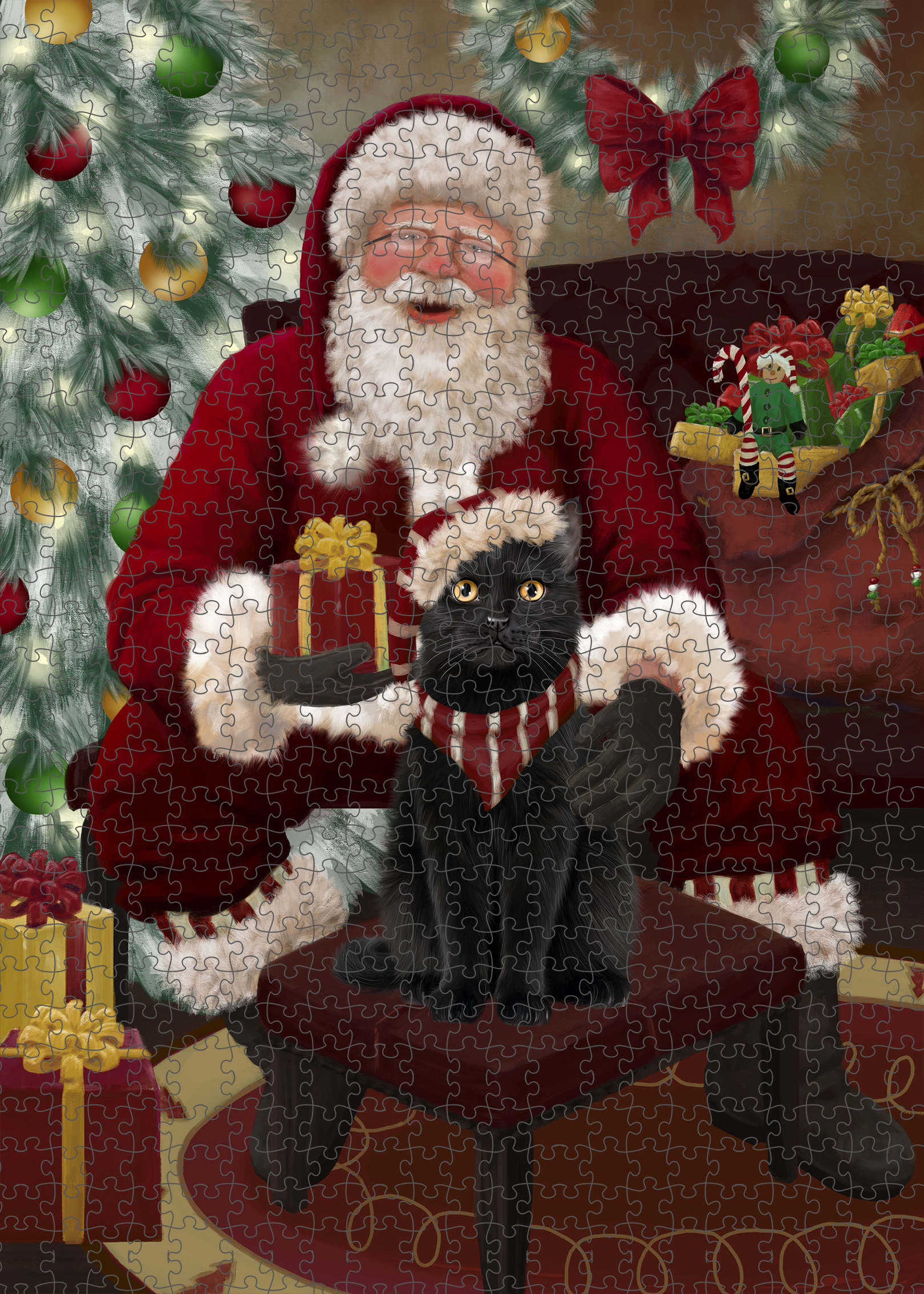 Black Cat Jigsaw Puzzle for Adults Interlocking Games Christmas Gift NWT - Picture 12 of 51