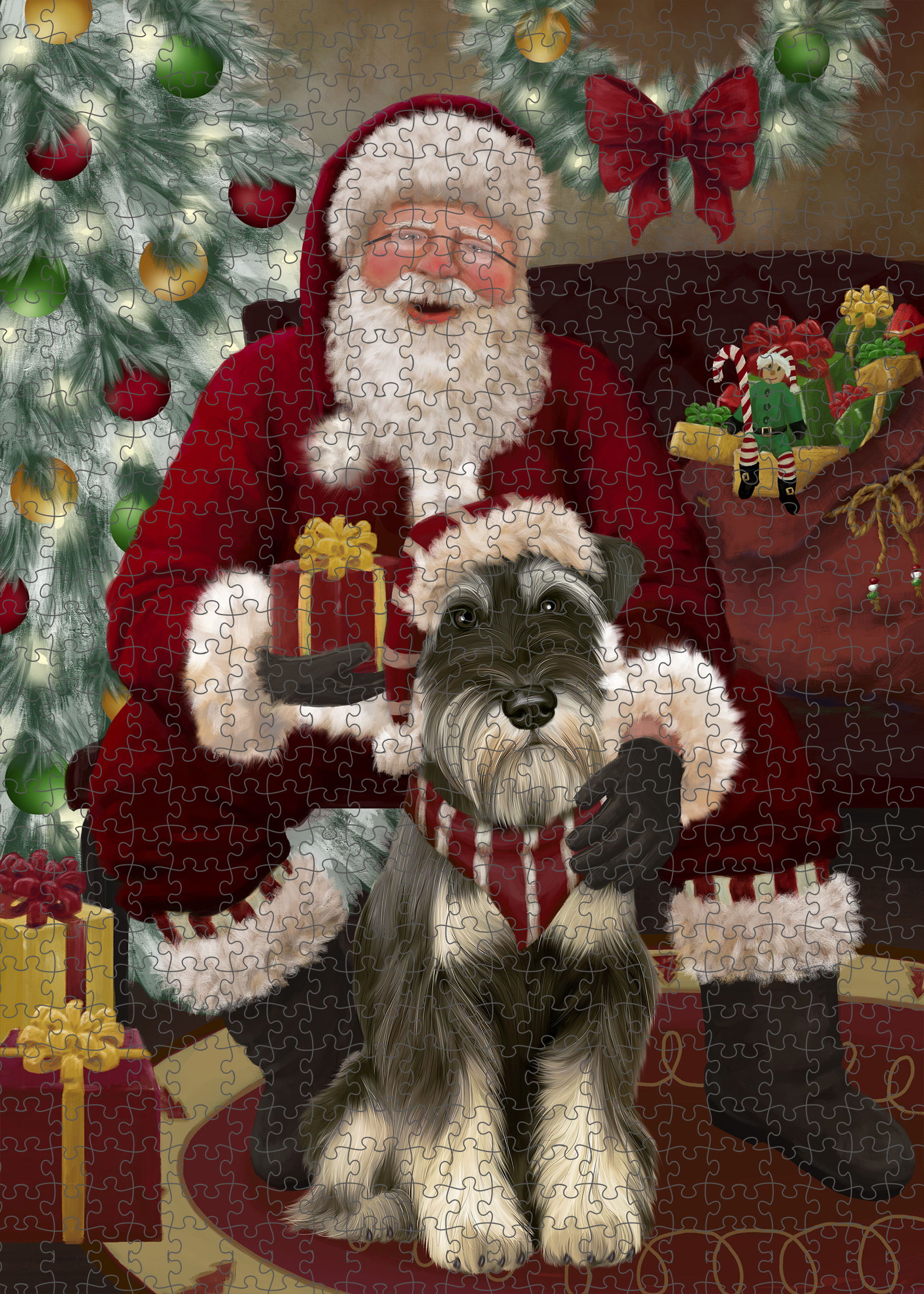 Schnauzer Jigsaw Puzzle for Adults Interlocking Games Christmas Dog Gift NWT - Picture 12 of 53