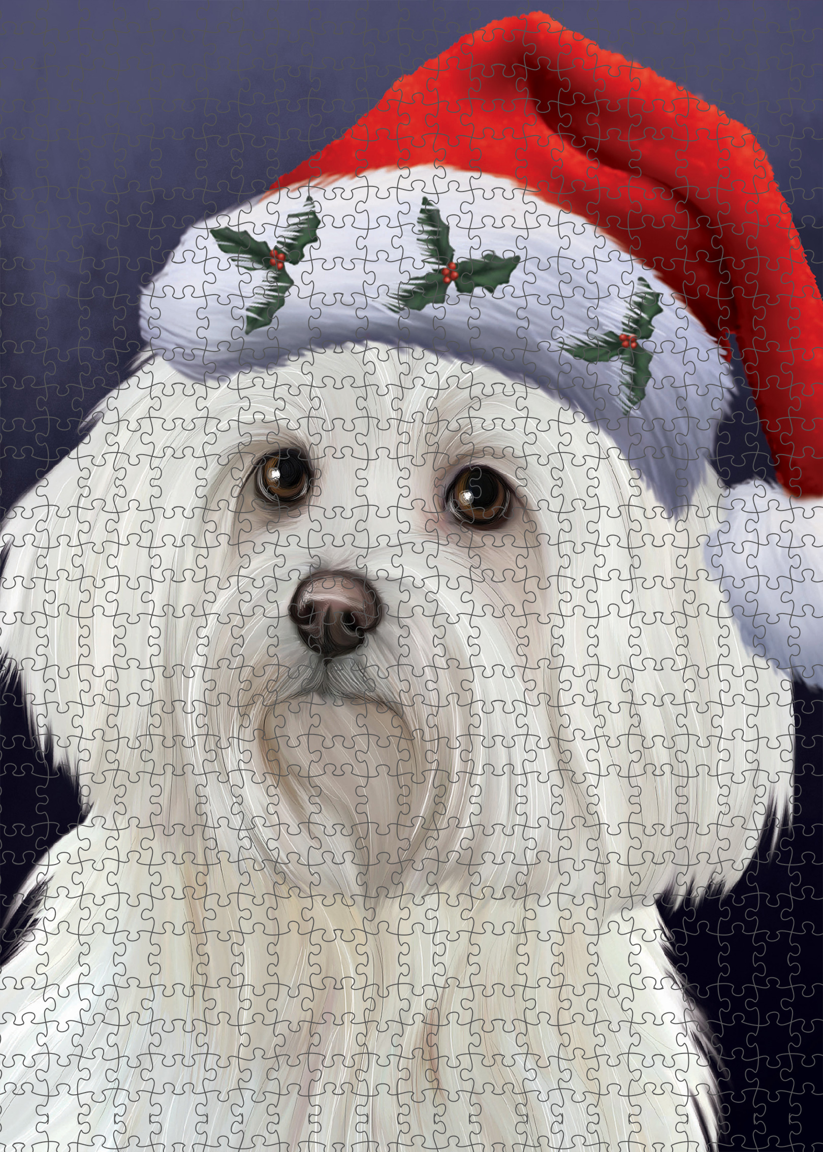 Maltese Jigsaw Puzzle for Adults Interlocking Games Christmas Dog Gift NWT - Picture 22 of 50