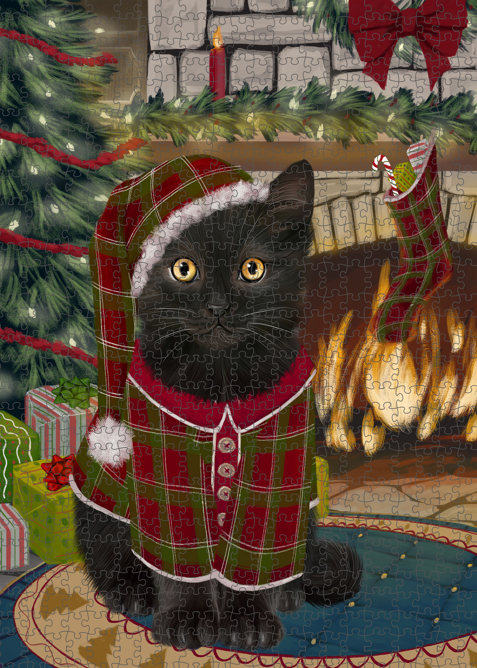 Black Cat Jigsaw Puzzle for Adults Interlocking Games Christmas Gift NWT - Picture 21 of 51