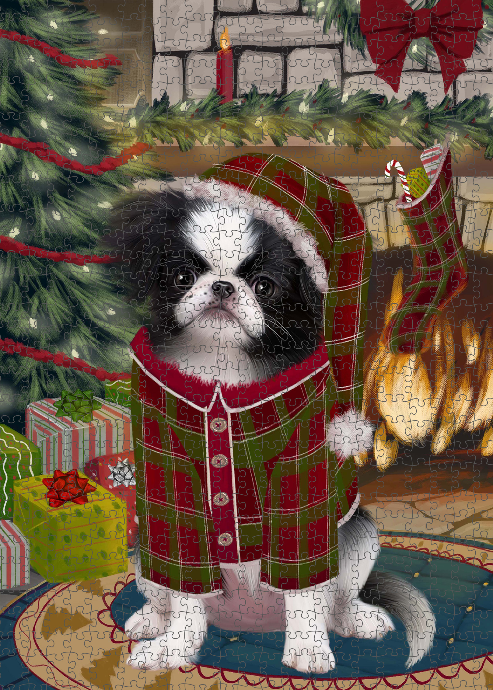 Japanese Chin Jigsaw Puzzle for Adults Interlocking Games Christmas Dog Gift NWT - Picture 19 of 41