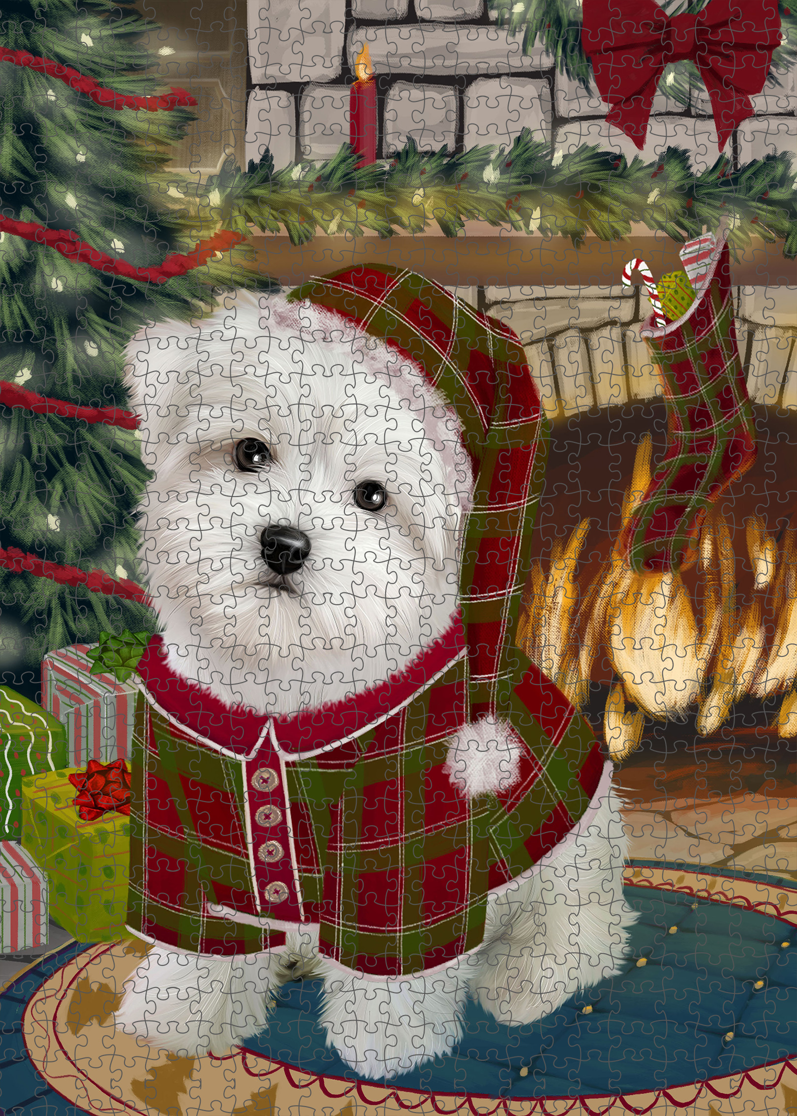 Maltese Jigsaw Puzzle for Adults Interlocking Games Christmas Dog Gift NWT - Picture 19 of 50