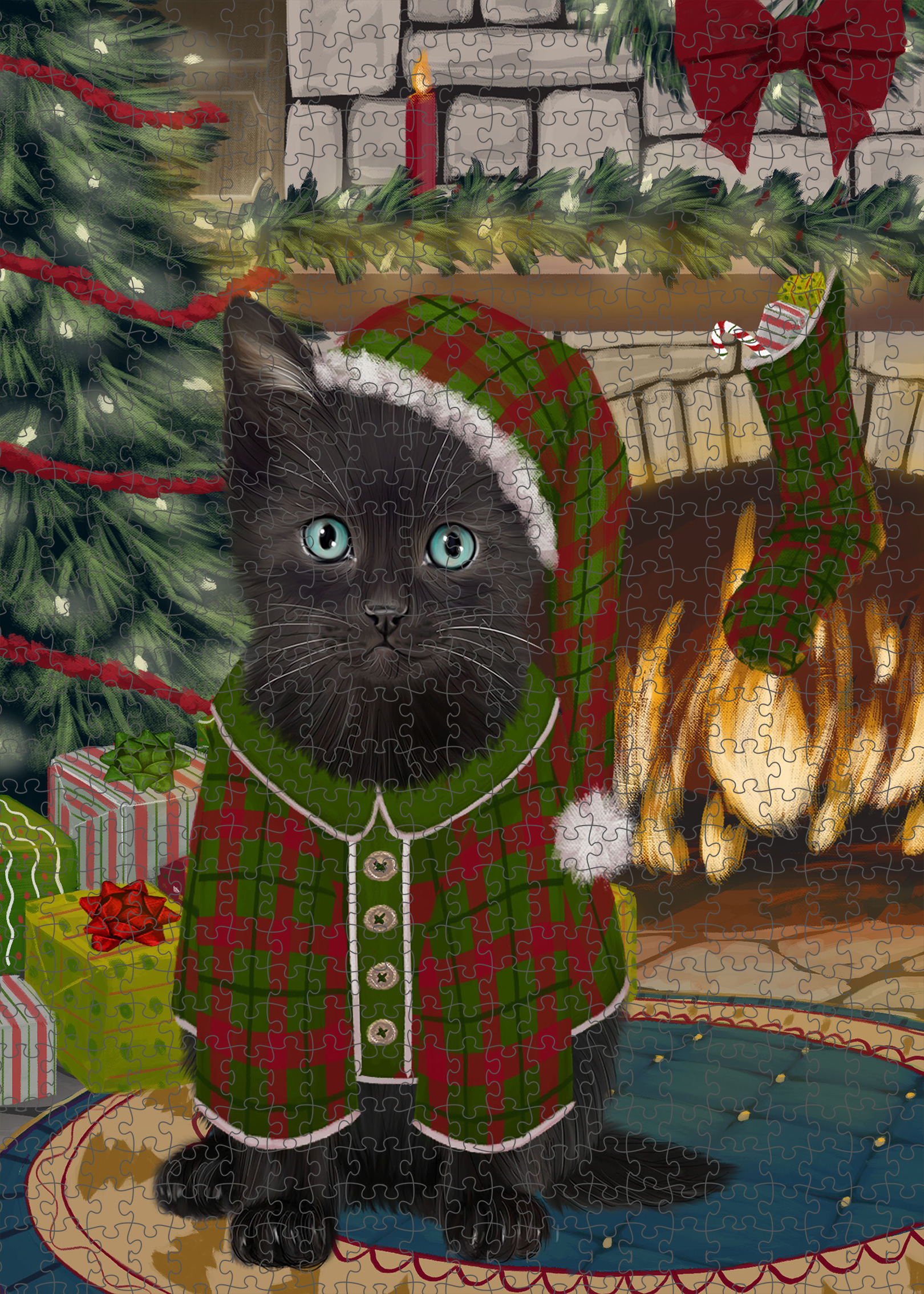Black Cat Jigsaw Puzzle for Adults Interlocking Games Christmas Gift NWT - Picture 33 of 51