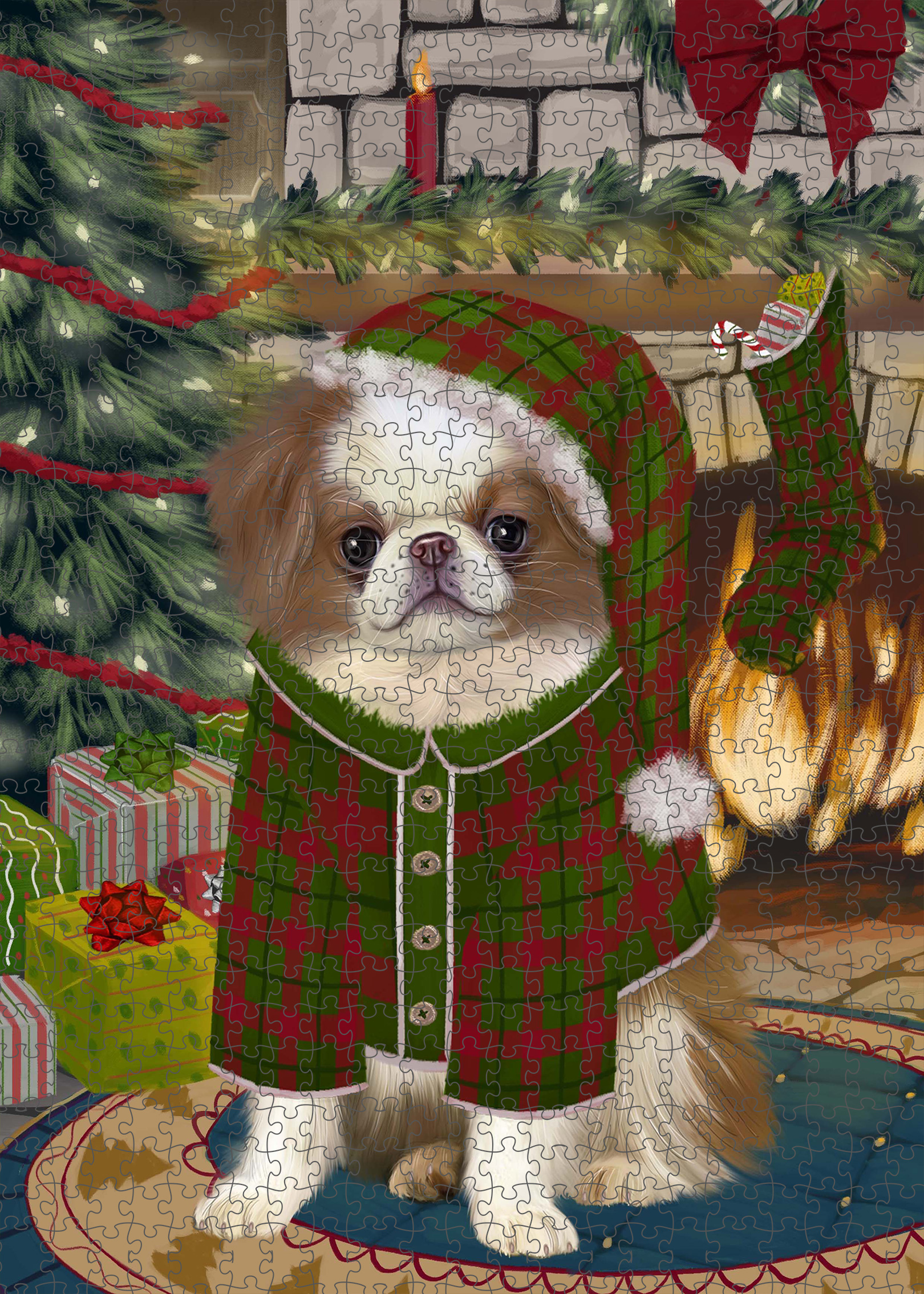 Japanese Chin Jigsaw Puzzle for Adults Interlocking Games Christmas Dog Gift NWT - Picture 29 of 41