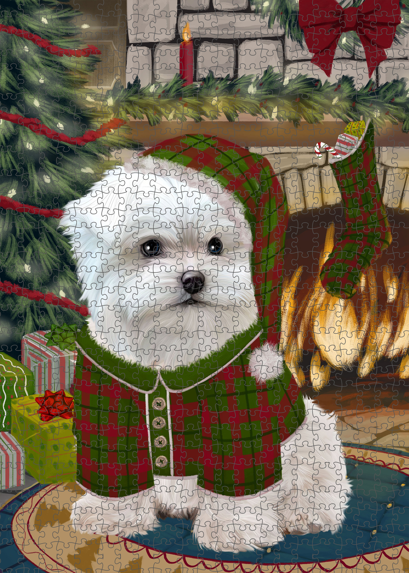 Maltese Jigsaw Puzzle for Adults Interlocking Games Christmas Dog Gift NWT - Picture 31 of 50