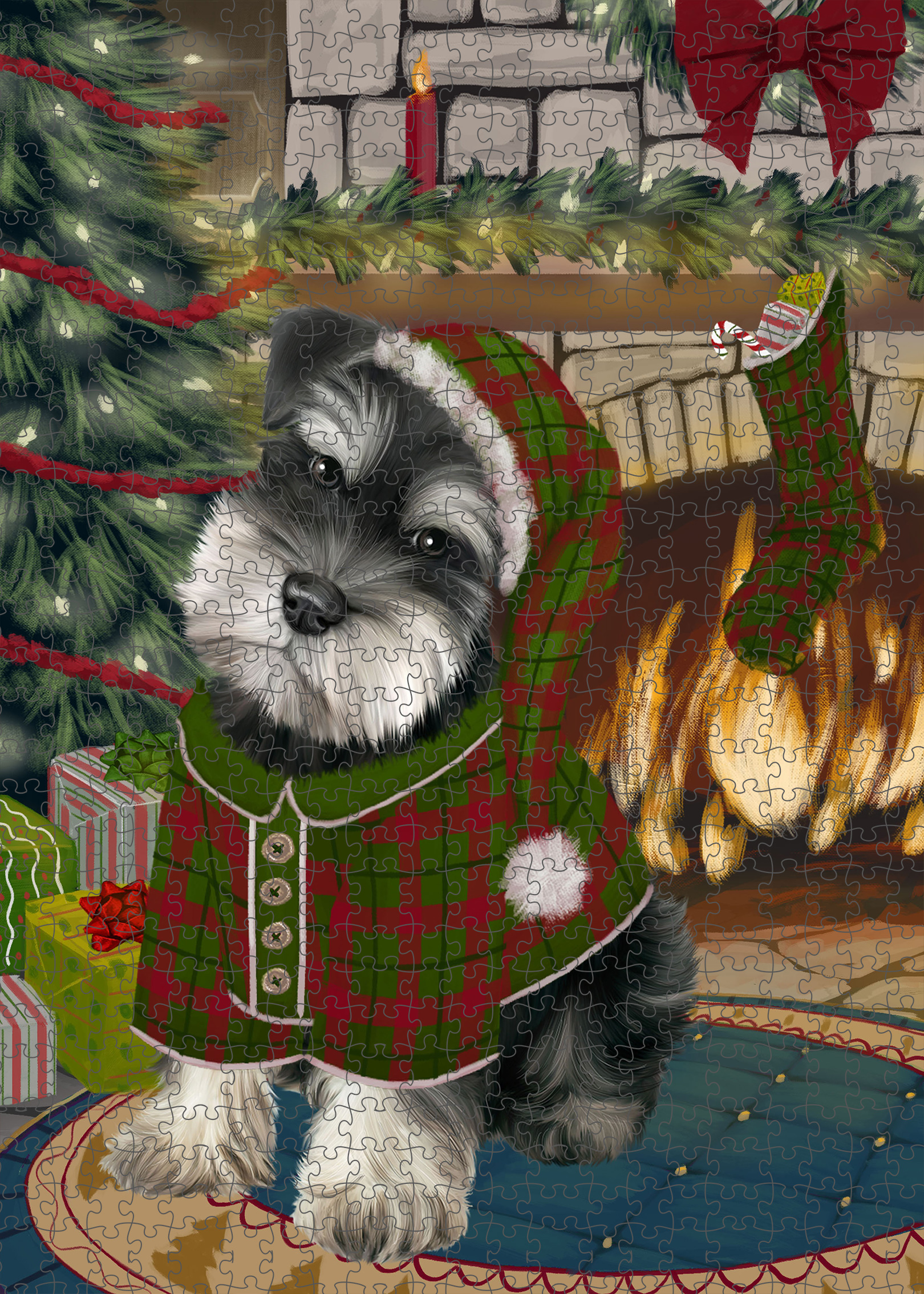 Schnauzer Jigsaw Puzzle for Adults Interlocking Games Christmas Dog Gift NWT - Picture 34 of 53