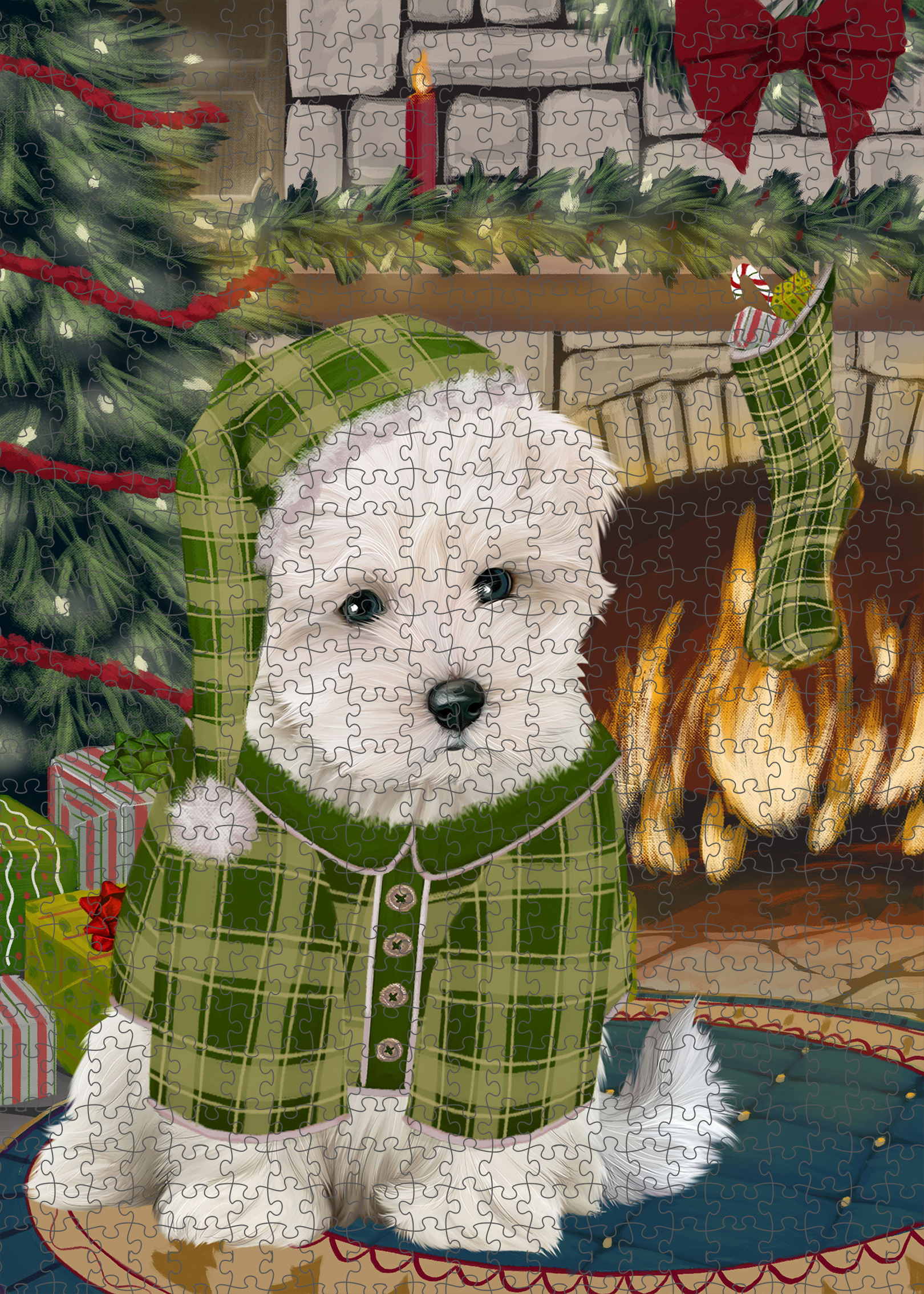 Maltese Jigsaw Puzzle for Adults Interlocking Games Christmas Dog Gift NWT - Picture 37 of 50