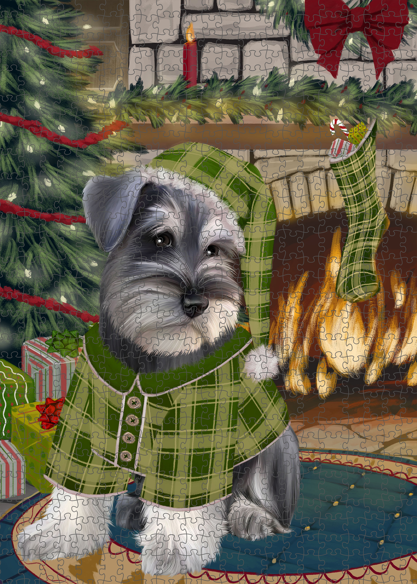 Schnauzer Jigsaw Puzzle for Adults Interlocking Games Christmas Dog Gift NWT - Picture 41 of 53