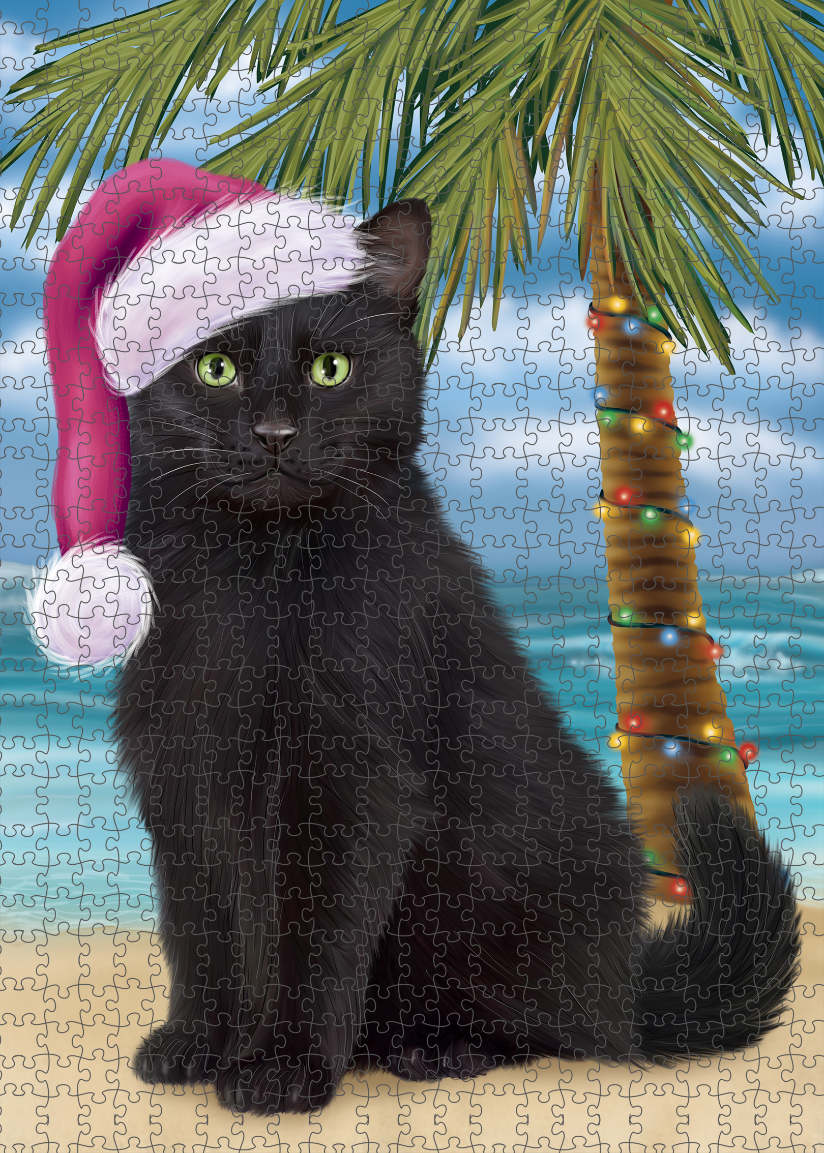 Black Cat Jigsaw Puzzle for Adults Interlocking Games Christmas Gift NWT - Picture 19 of 51