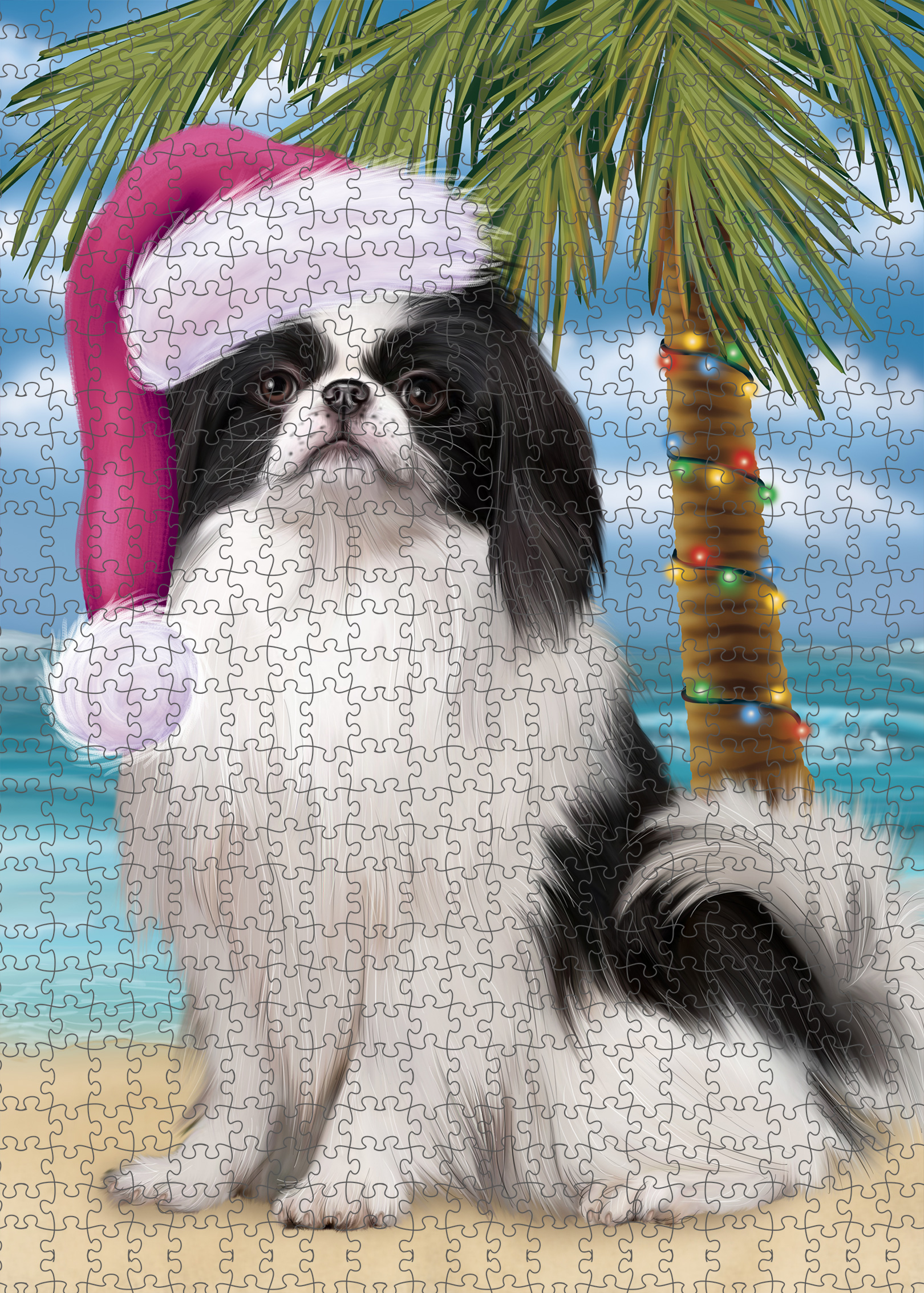 Japanese Chin Jigsaw Puzzle for Adults Interlocking Games Christmas Dog Gift NWT - Picture 17 of 41
